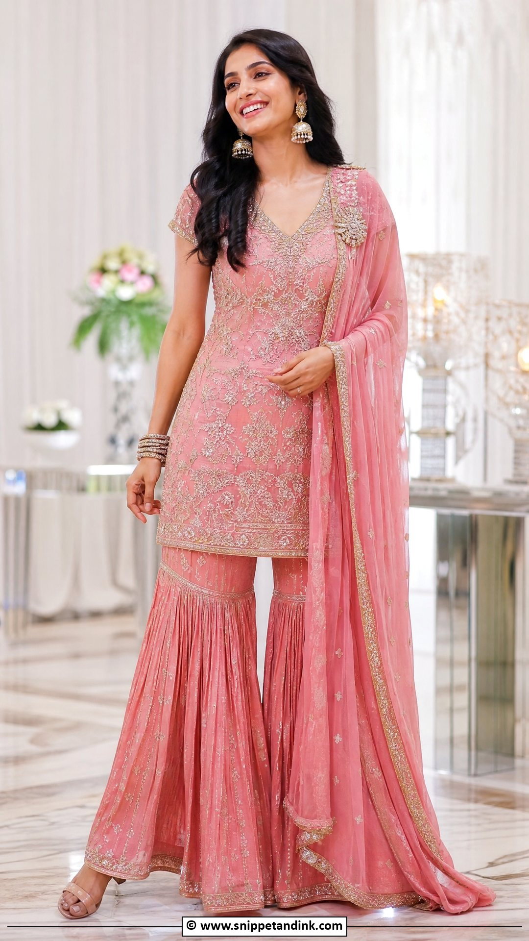 Sharara Sangeet Outfit - Snippet and Ink - 35 Bridal Sangeet Outfit Ideas
