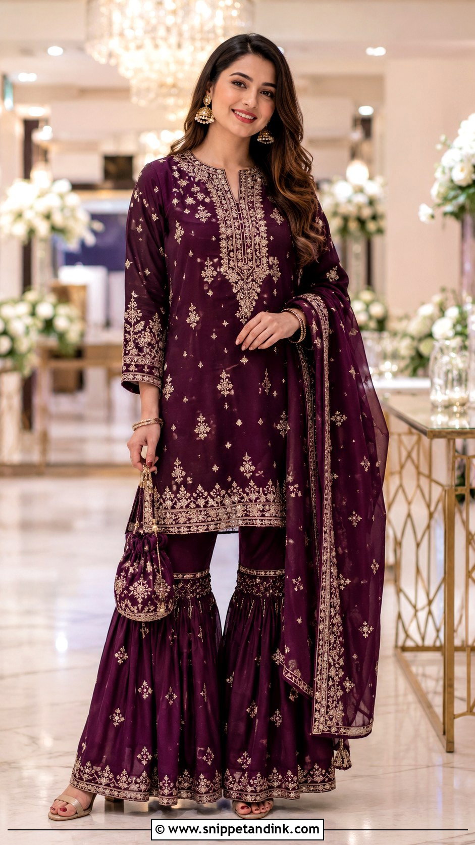 Sharara Set Cocktail Dress - Snippet and Ink - 30 Indian Wedding Cocktail Dress Ideas