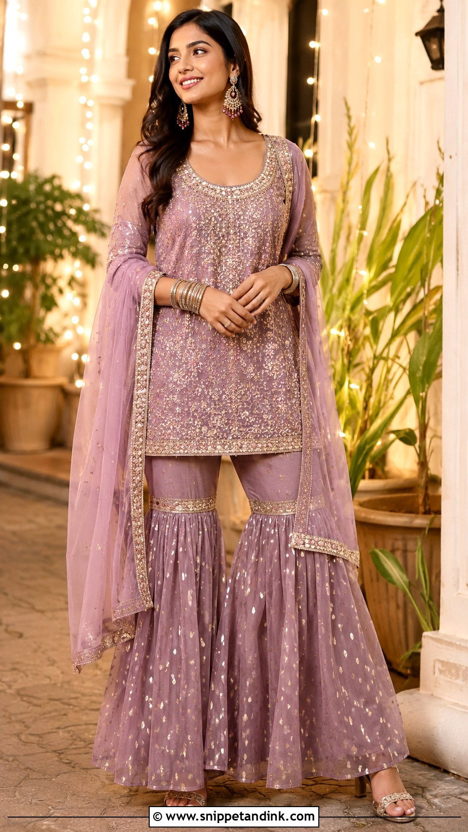 Sharara Set Festive Outfit - Snippet and Ink - 25 Indian Festive Outfits