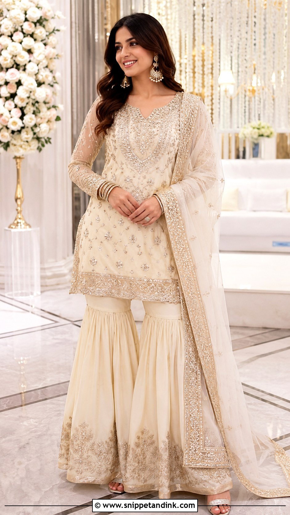 Sharara Set For Engagement - Snippet and Ink - 30 Indian Engement Dress Ideas