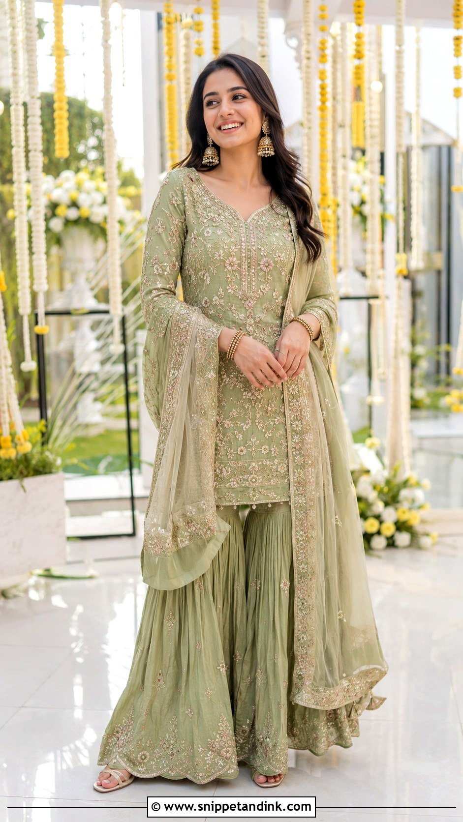 Sharara Set For Indian Wedding Party - Snippet and Ink - 25 Indian Wedding Party Dresses