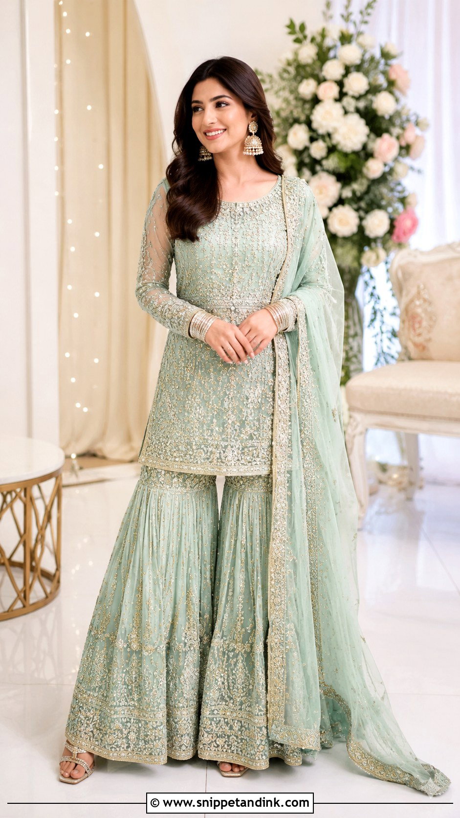 Sharara Set For Roka Bride - Snippet and Ink - 25 Roka Dresses for Bride