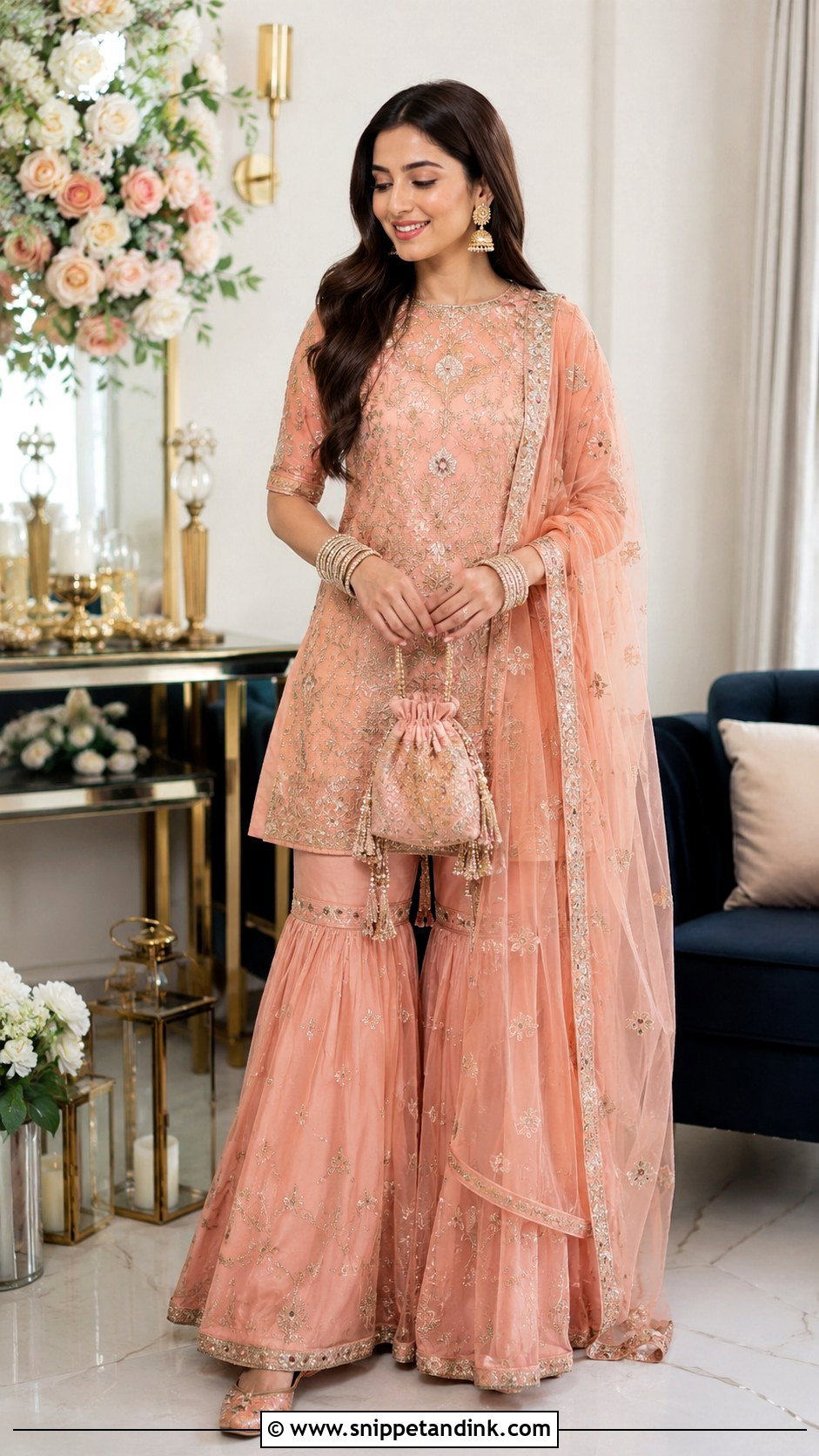 Sharara Set For Roka Bride - Snippet and Ink - 30 Roka Ceremony Outfits for Bride