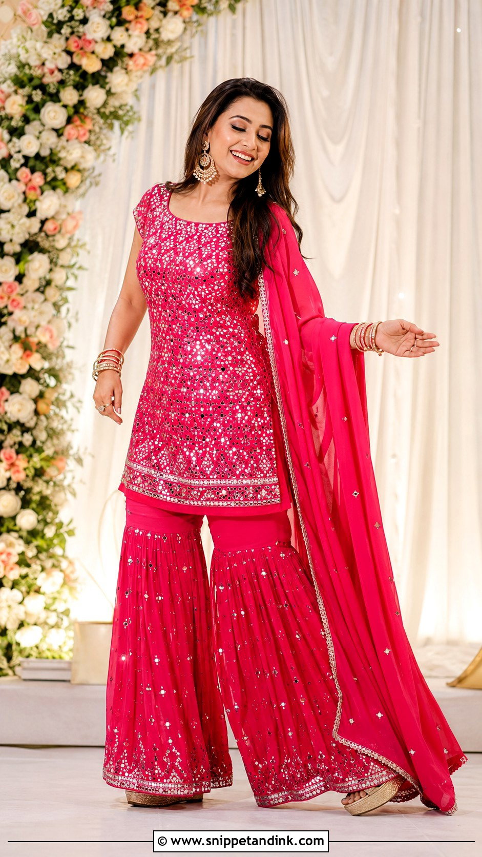 Sharara Set For Sangeet - Snippet and Ink - 25 Indian Outfit for Brothers Wedding Ideas