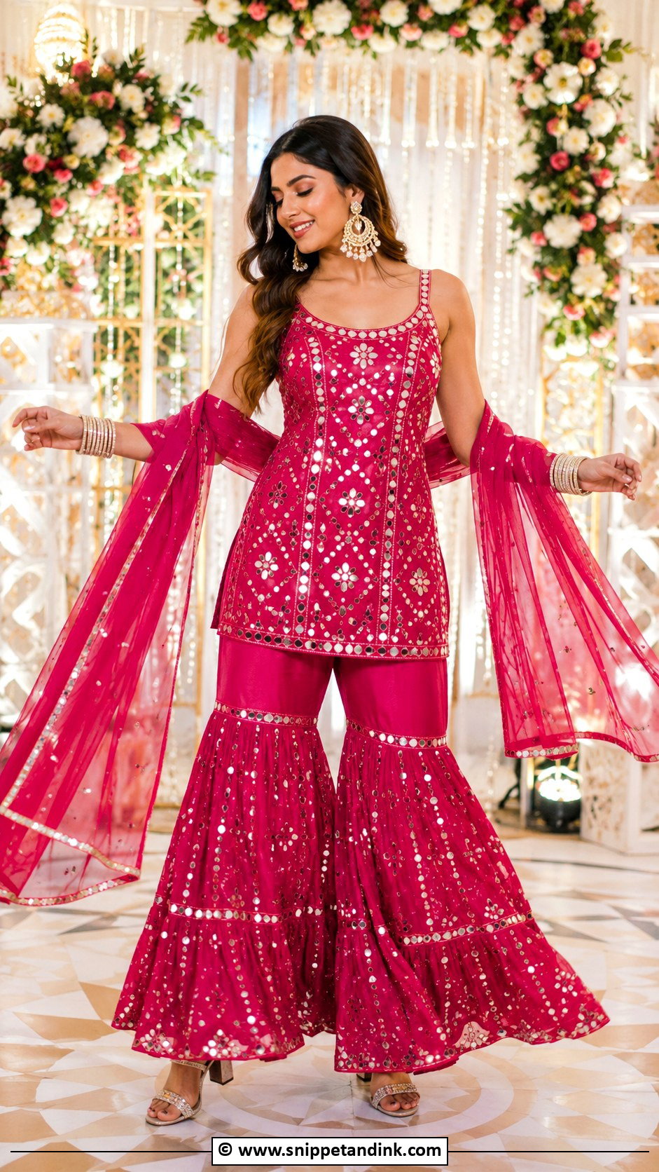 Sharara Set For Sangeet - Snippet and Ink - 35 Sangeet Outfit Ideas