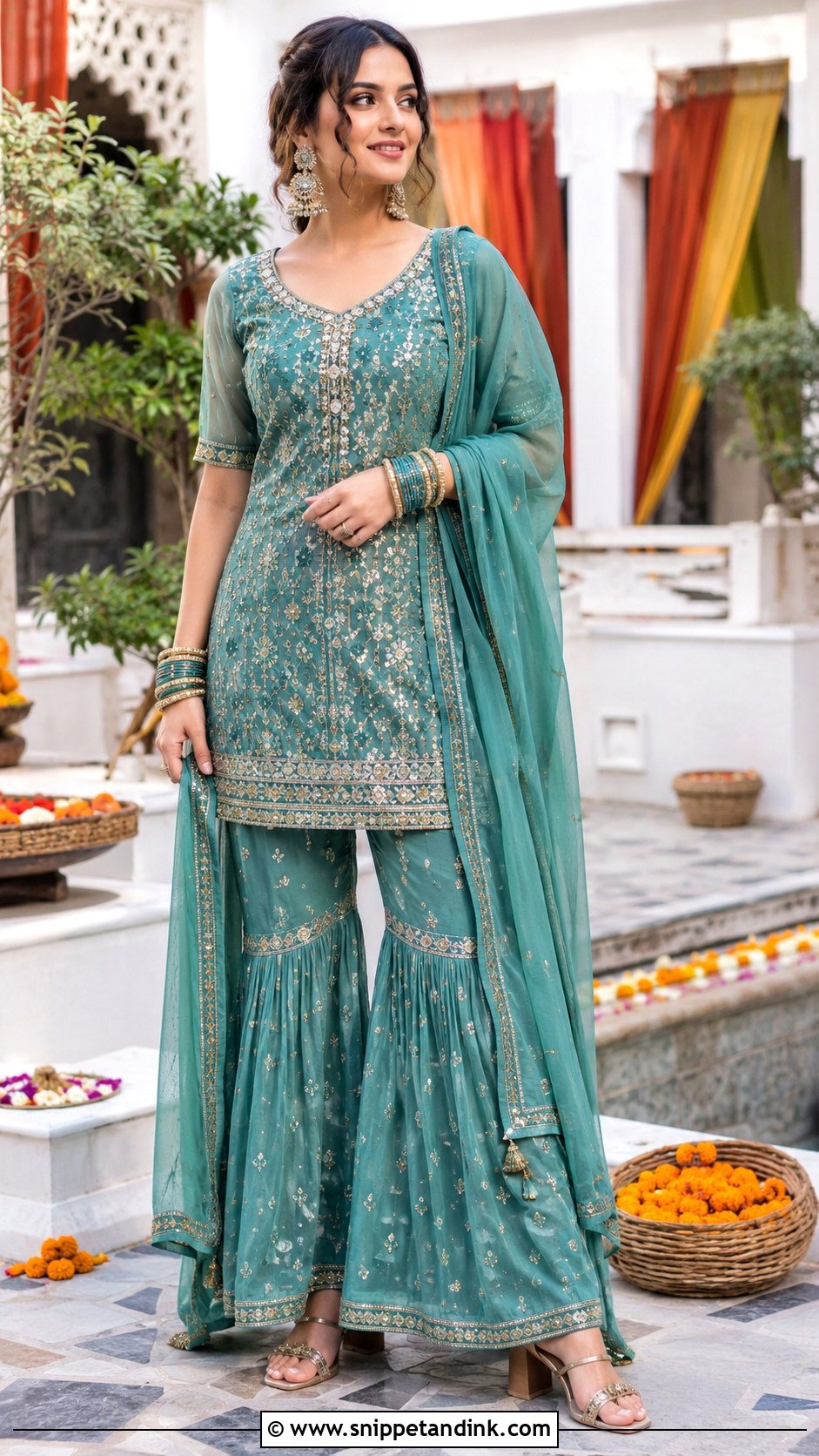 Sharara Set For Sister Wedding - Snippet and Ink - 30 Indian Sister Wedding Dress Ideas