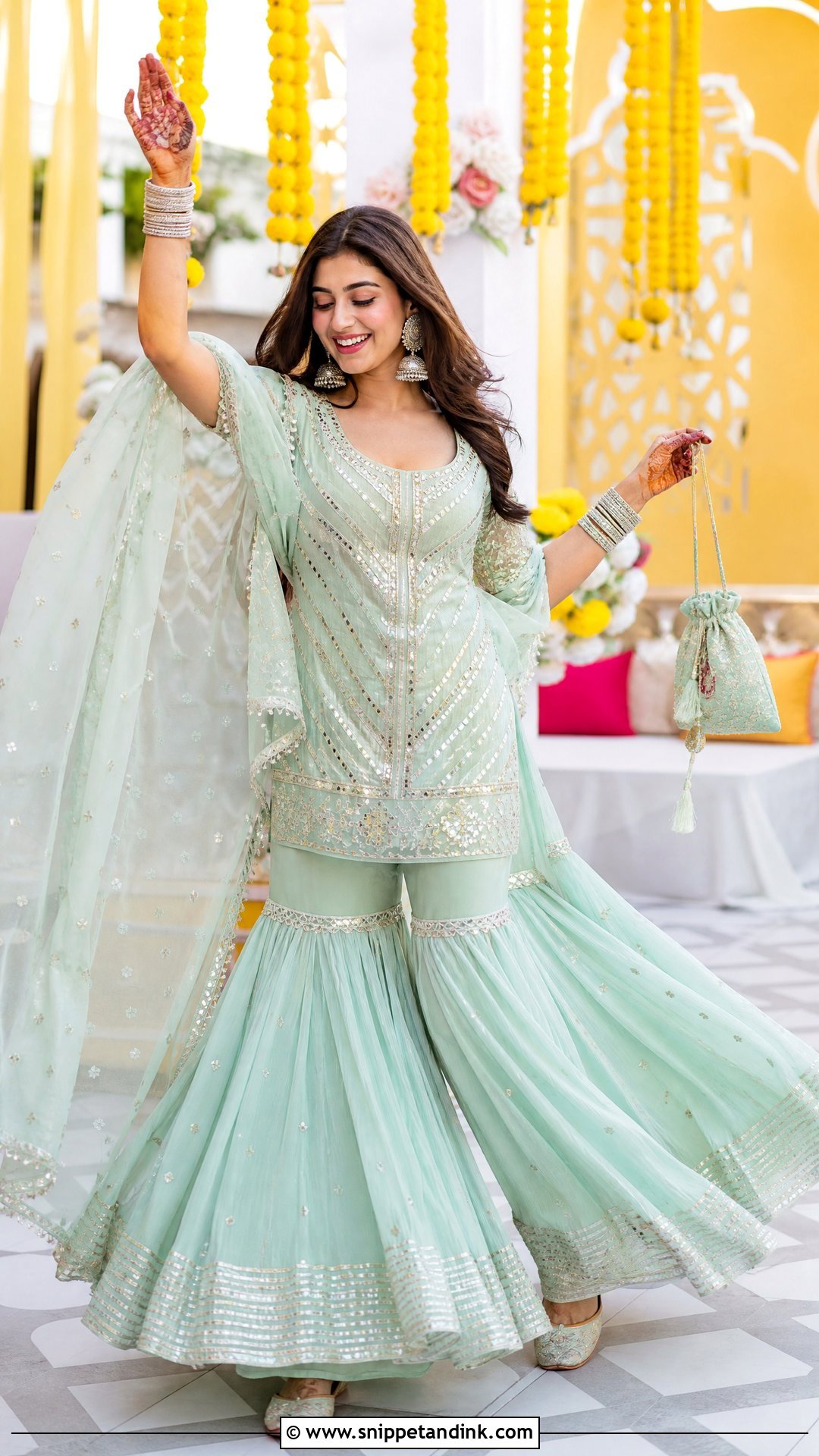 Sharara Set Indian Wedding Dress - Snippet and Ink - 20 Indian Wedding Dresses Women