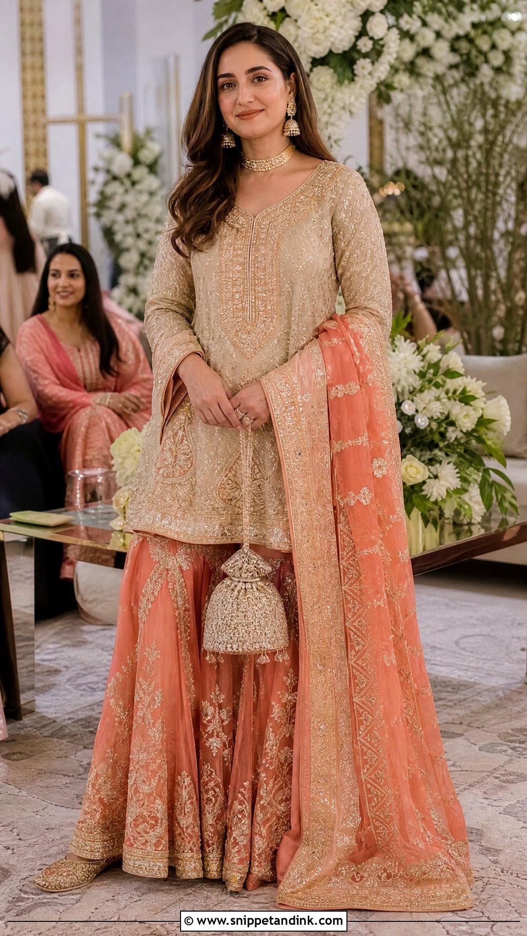 Sharara Set Ring Ceremony Outfit - Snippet and Ink - 20 Ring Ceremony Outfit for Bride Ideas