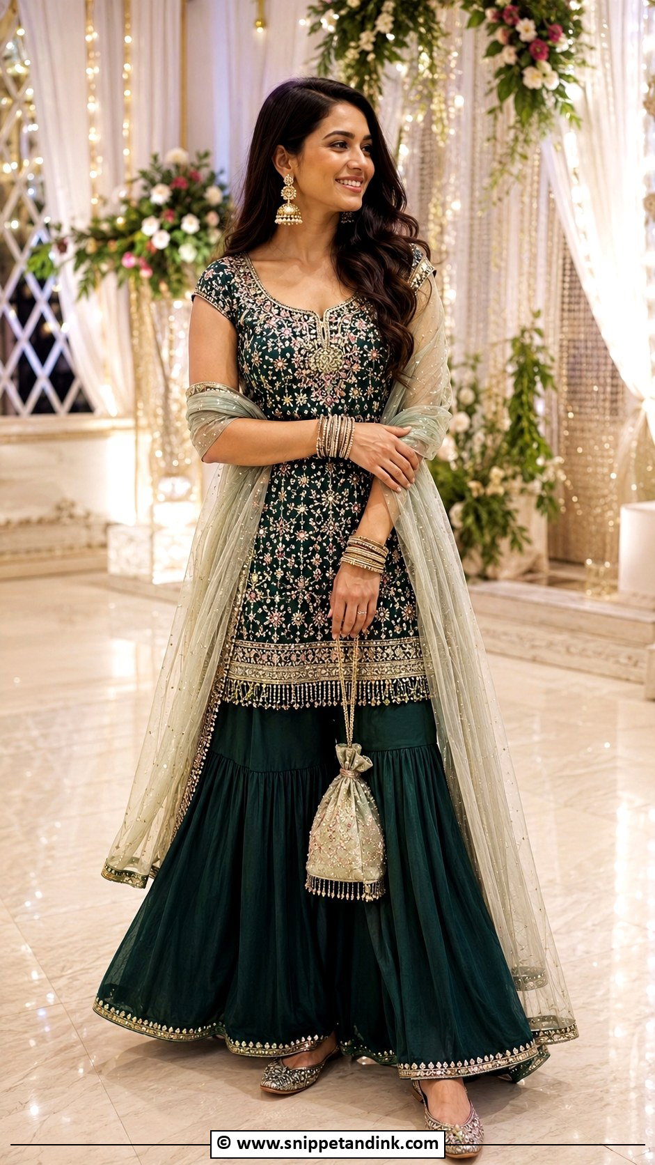 Sharara Set Sangeet Outfit - Snippet and Ink - 30 Sangeet Outfits for Women