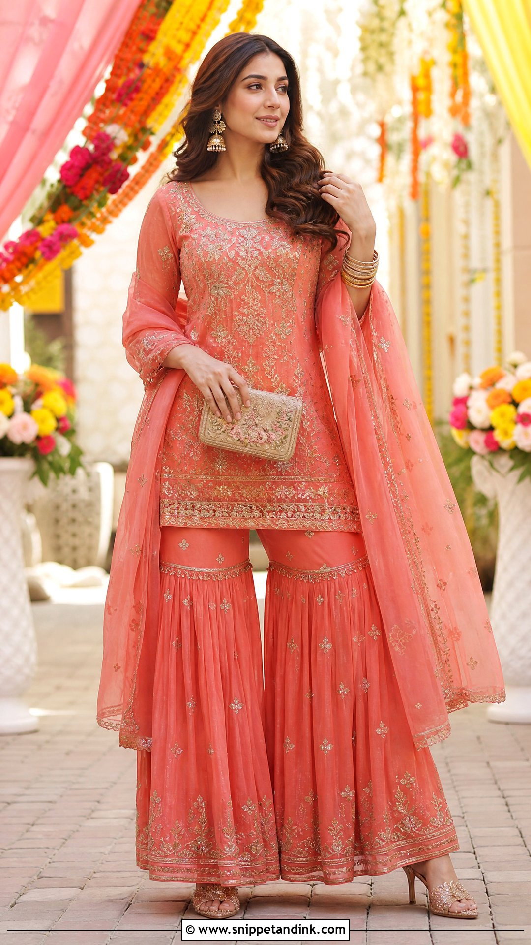 Sharara Set Wedding Function Outfit - Snippet and Ink - 25 Outfits for Wedding Functions