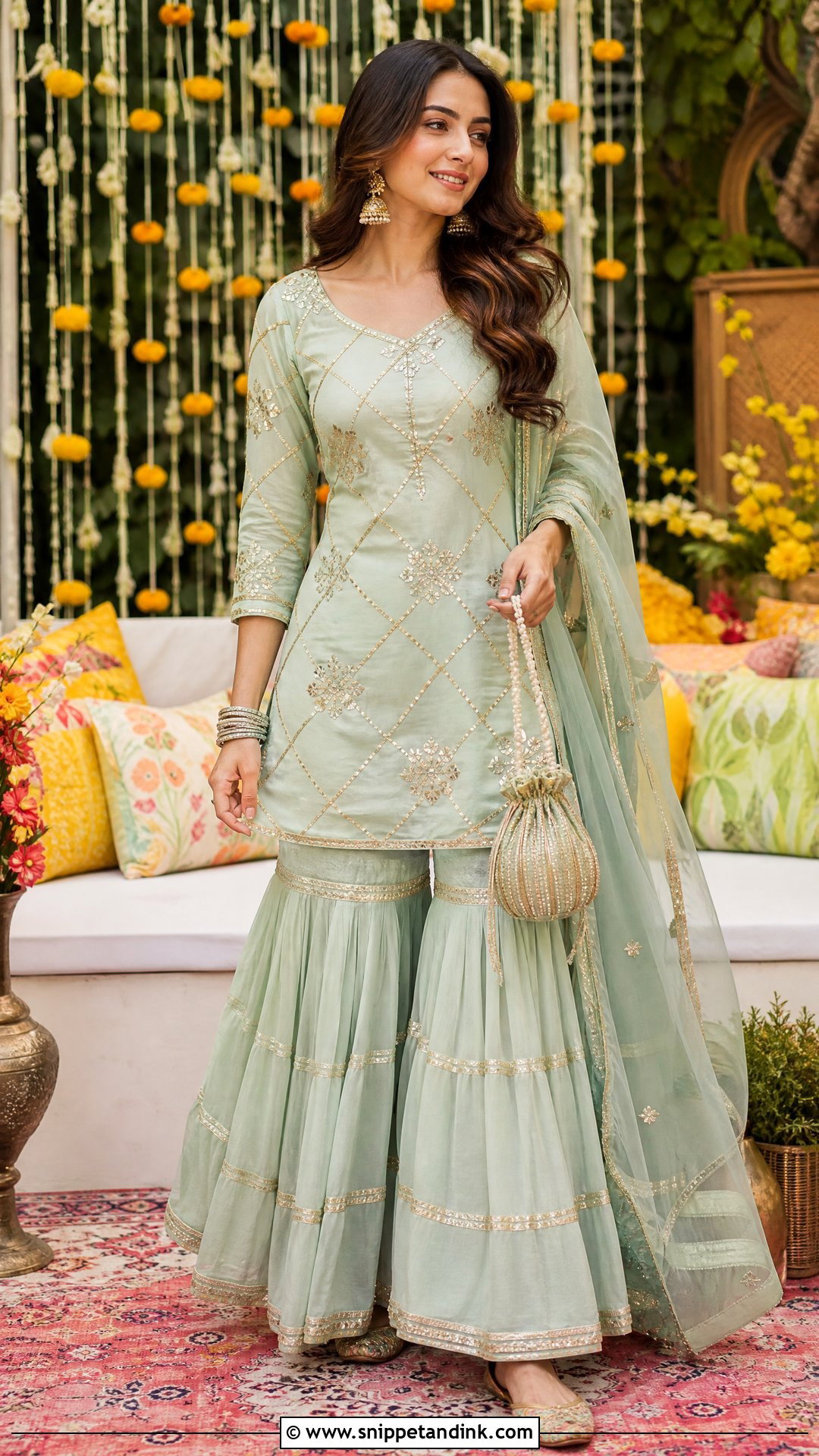 Sharara Set Wedding Outfit - Snippet and Ink - 20 Traditional Outfits for Wedding