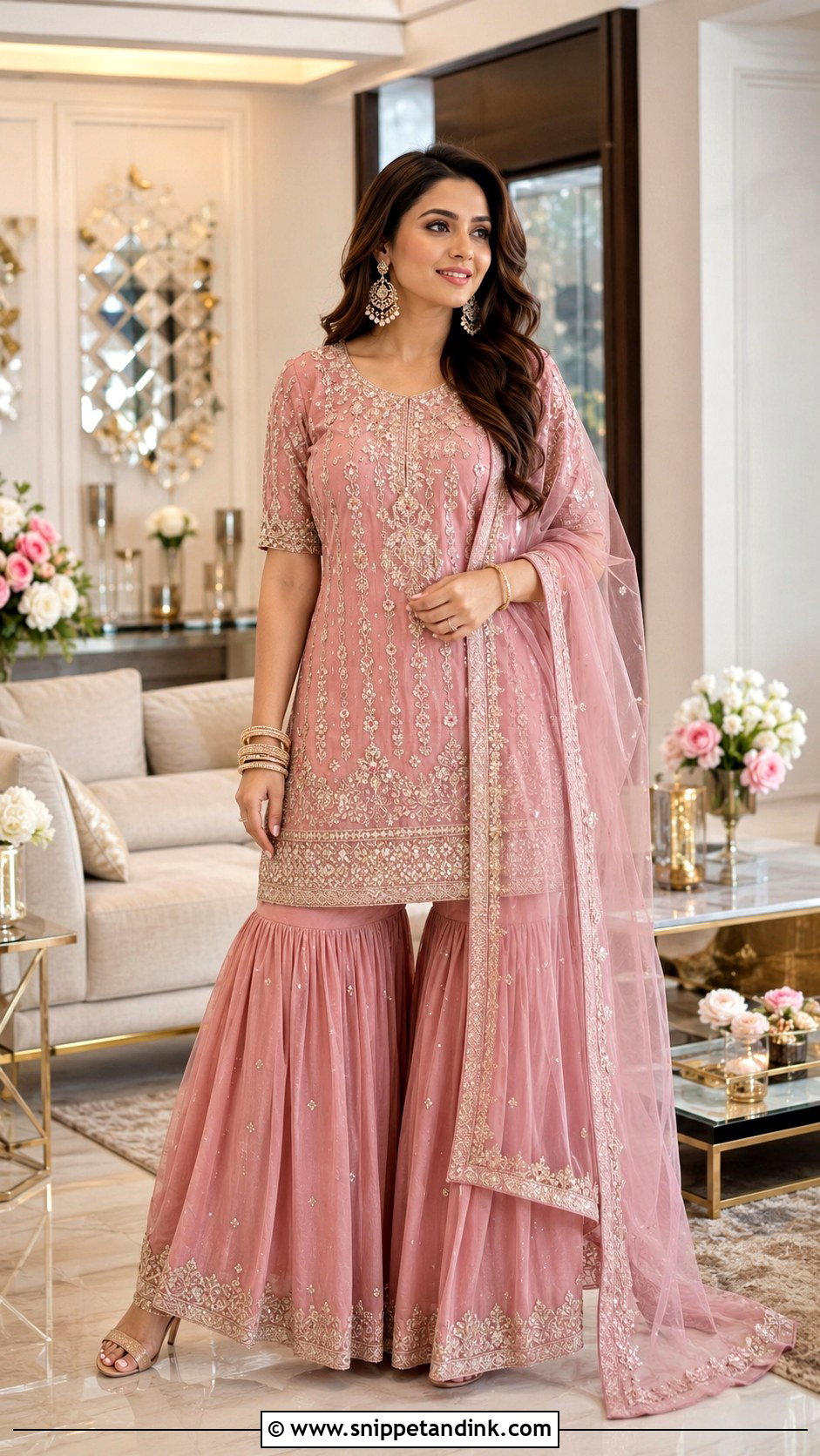 Sharara Set for Roka Ceremony - Snippet and Ink - 25 Dress for Roka Ceremony Ideas