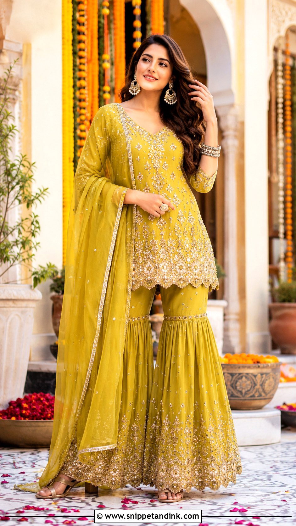 Sharara Suit - Snippet and Ink - 25 Traditional Indian Dresses for Wedding