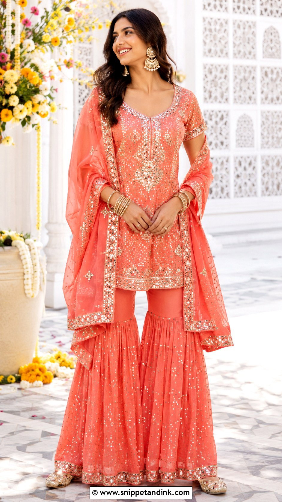Sharara Suit For Indian Summer Wedding - Snippet and Ink - 25 Indian Summer Wedding Outfits