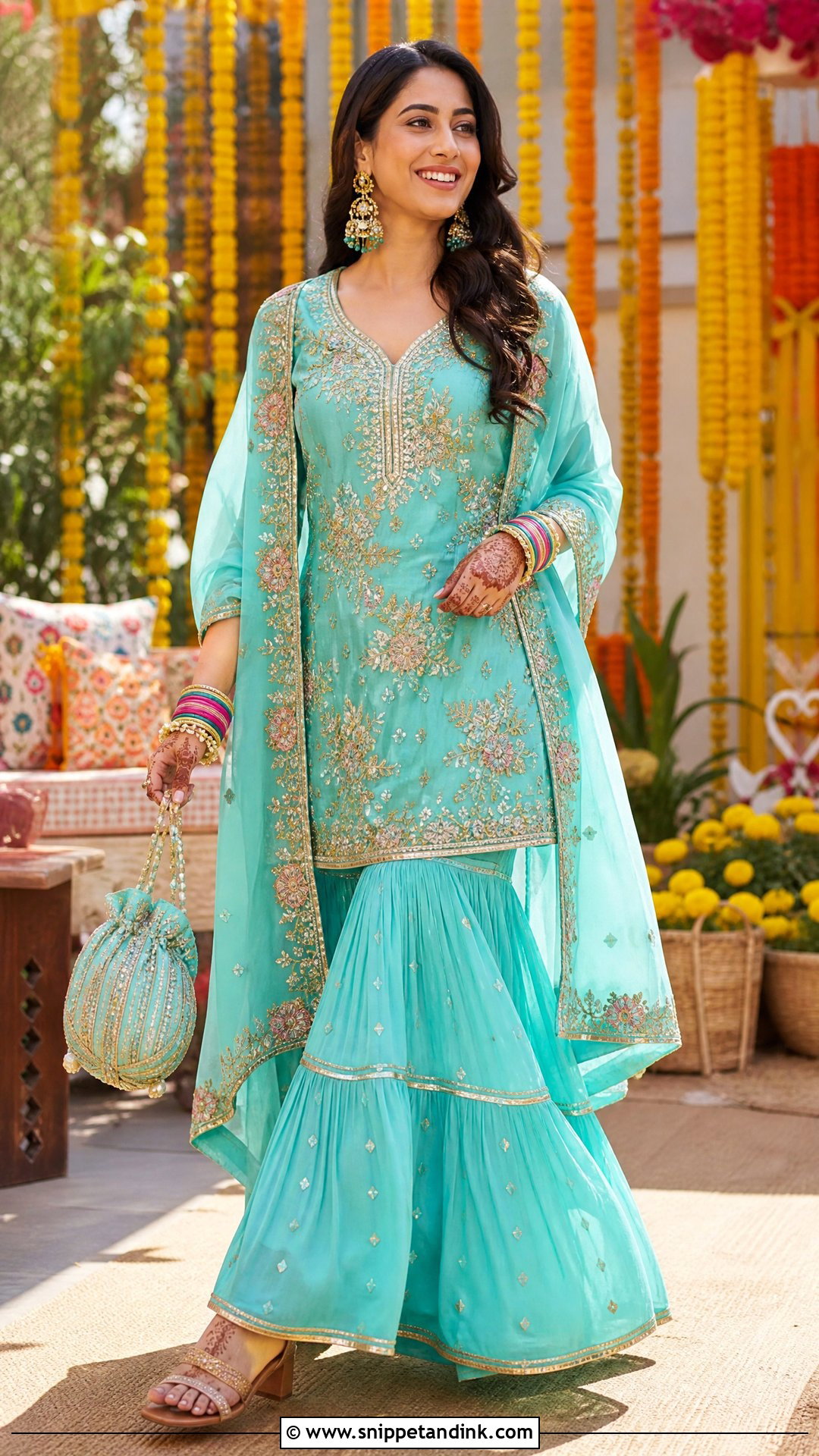 Sharara Suit For Indian Wedding - Snippet and Ink - 20 Trendy Indian Wedding Outfits