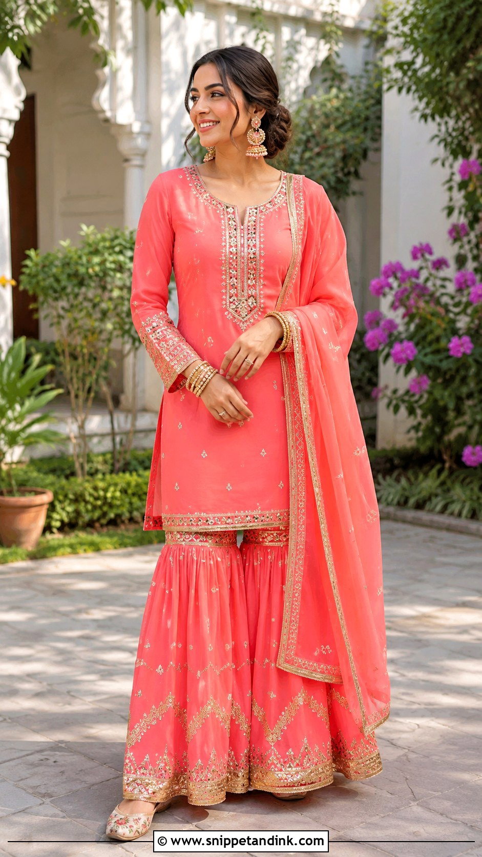 Sharara Suit Look - Snippet and Ink - 25 Indian After Marriage Look Ideas