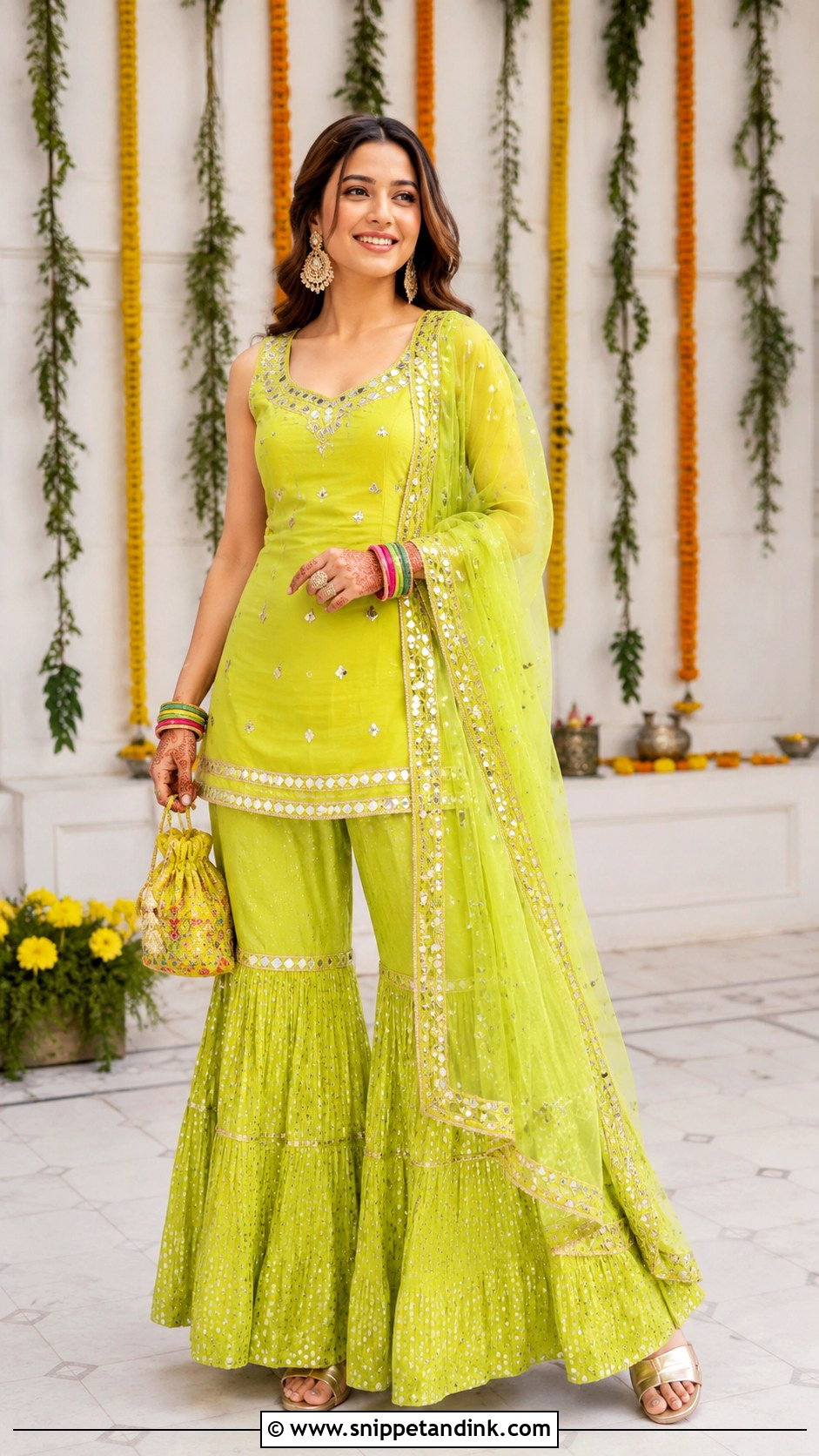 Sharara Suit Outfit - Snippet and Ink - 25 Desi Wedding Shaadi Outfits