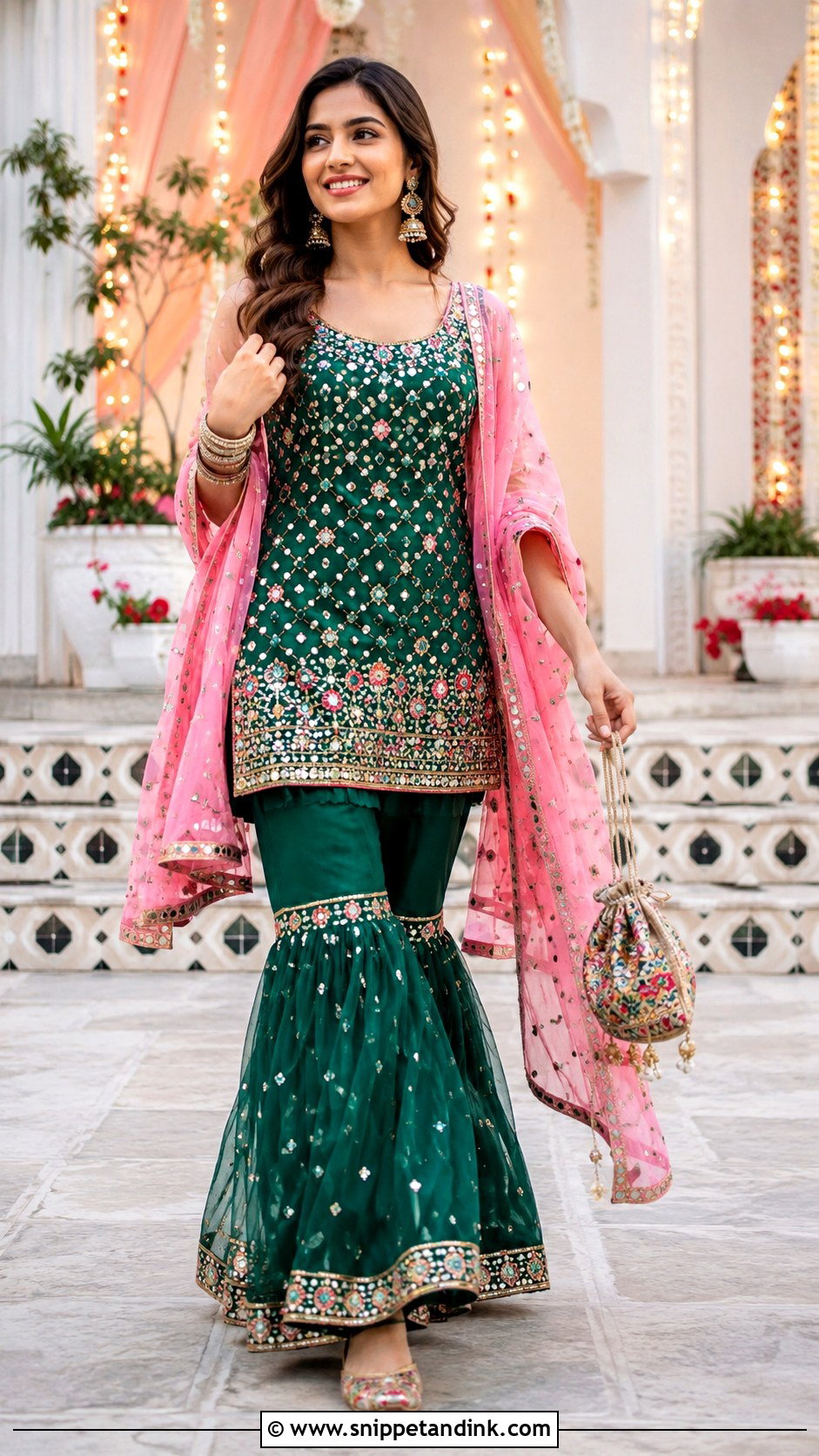 Sharara Suit Outfit - Snippet and Ink - 20 Indian Marriage Outfits for Women