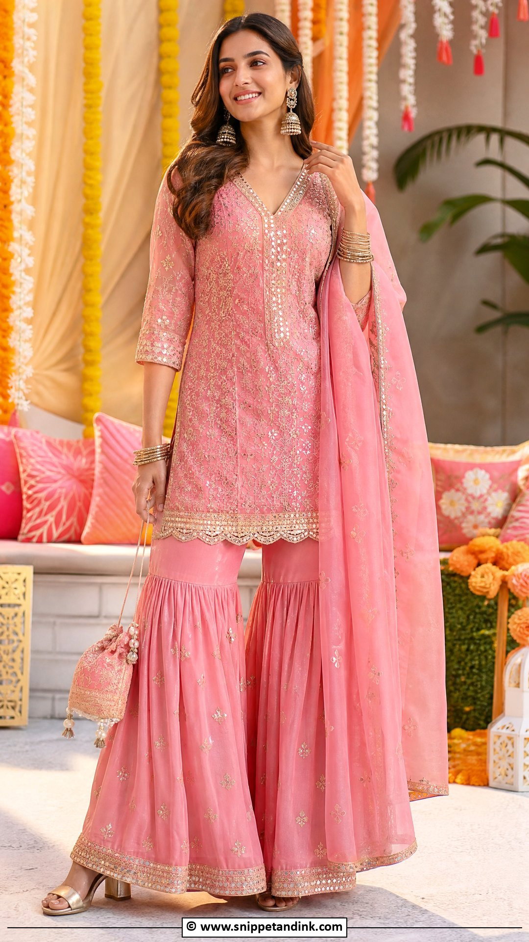 Sharara Suit Outfit - Snippet and Ink - 35 Indian Wedding Dress Ideas