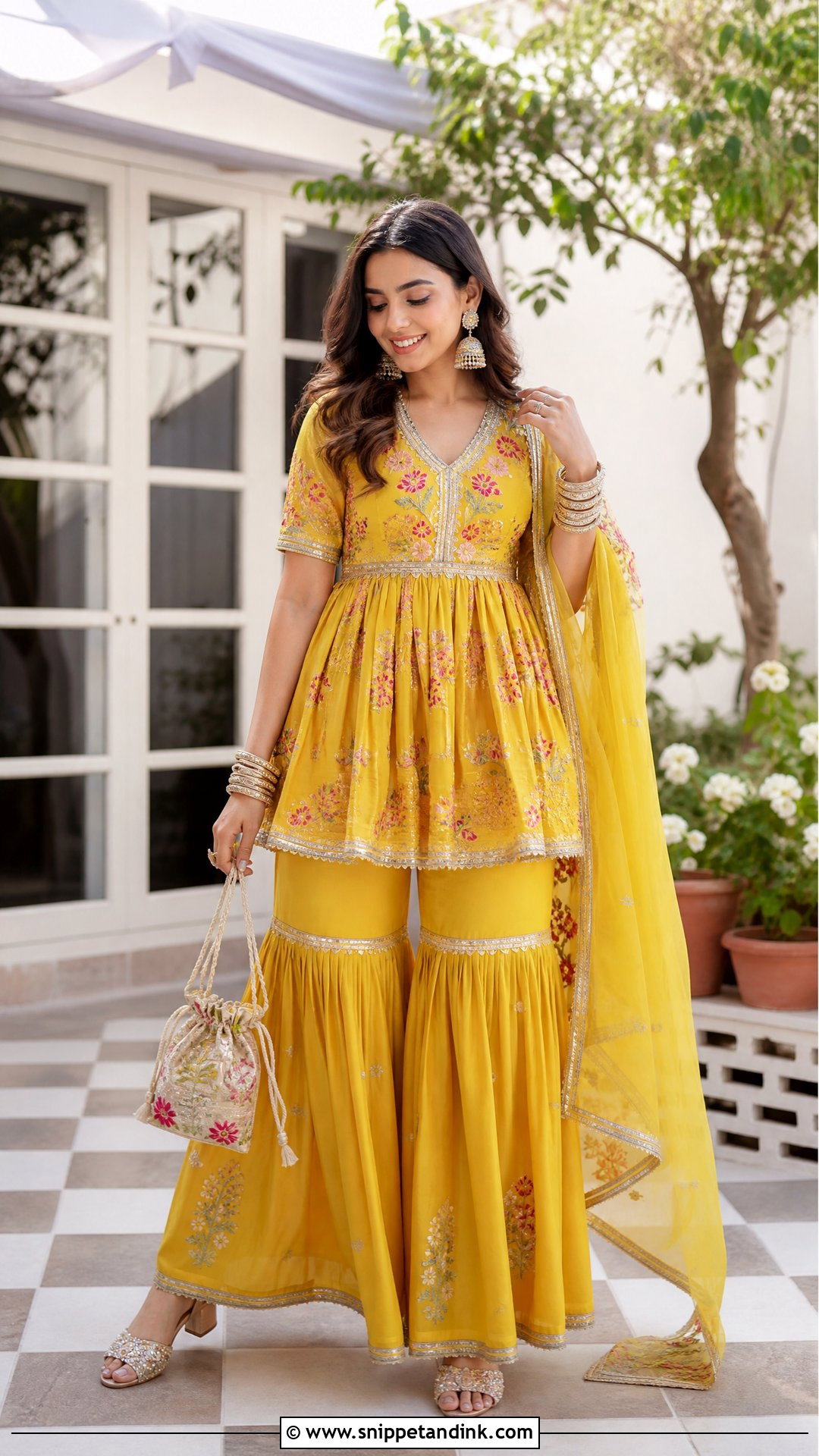 Sharara Suit Pre Wedding Party Outfit - Snippet and Ink - 20 Pre Wedding Party Outfit Ideas