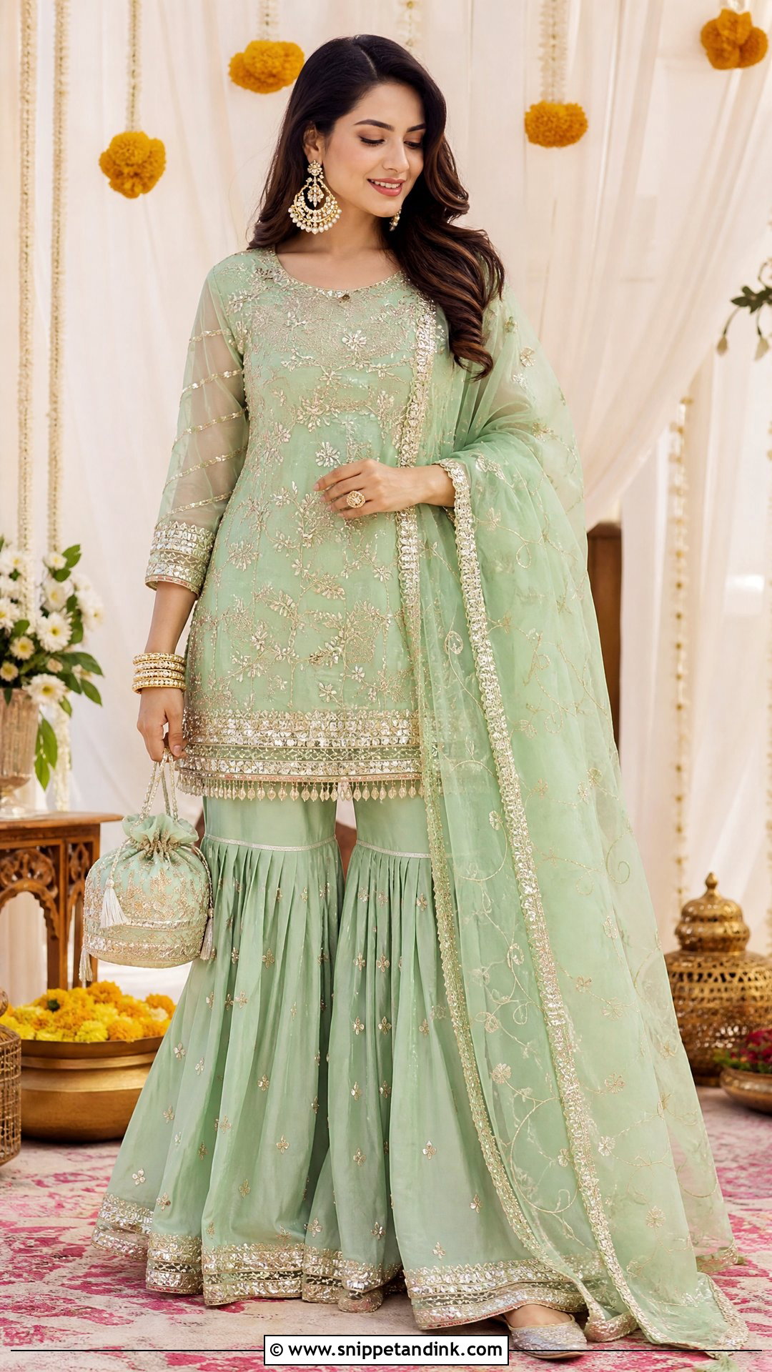 Sharara Suit Wedding Dress - Snippet and Ink - 25 Traditional Indian Wedding Dress Ideas