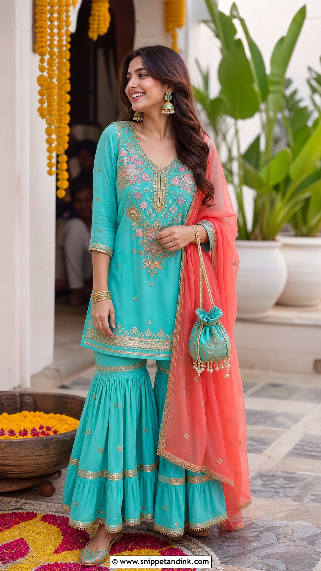 Sharara Suit Wedding Outfit - Snippet and Ink - 20 Wedding Outfit for Sister Ideas