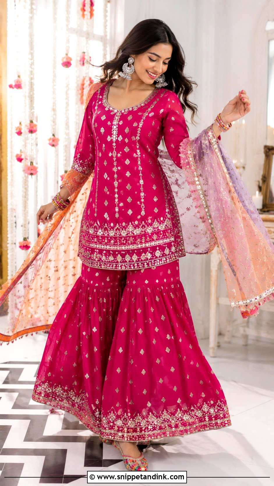 Sharara Suit for Indian Marriage - Snippet and Ink - 20 Indian Marriage Dress Ideas