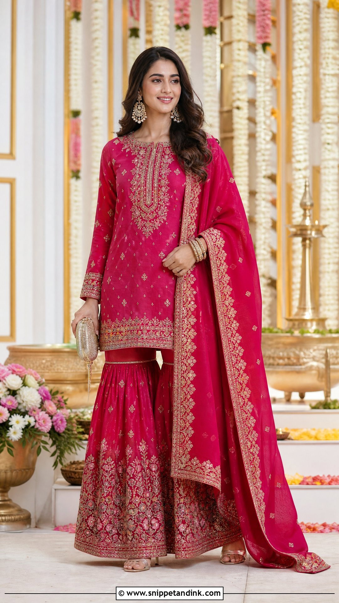Sharara Wedding Outfit - Snippet and Ink - 25 South Indian Wedding Outfits