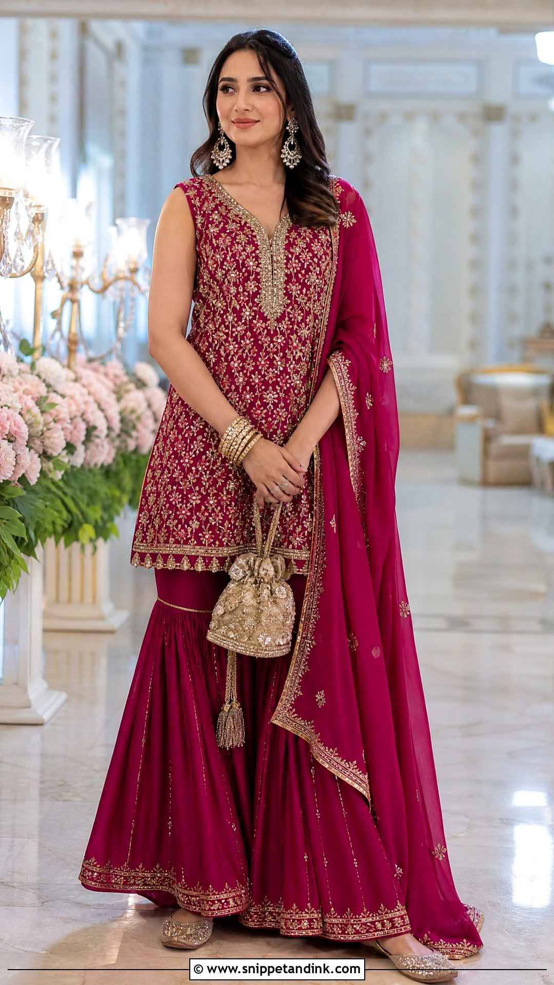 Sharara Wedding Party Outfit - Snippet and Ink - 20 Wedding Party Wear Ideas