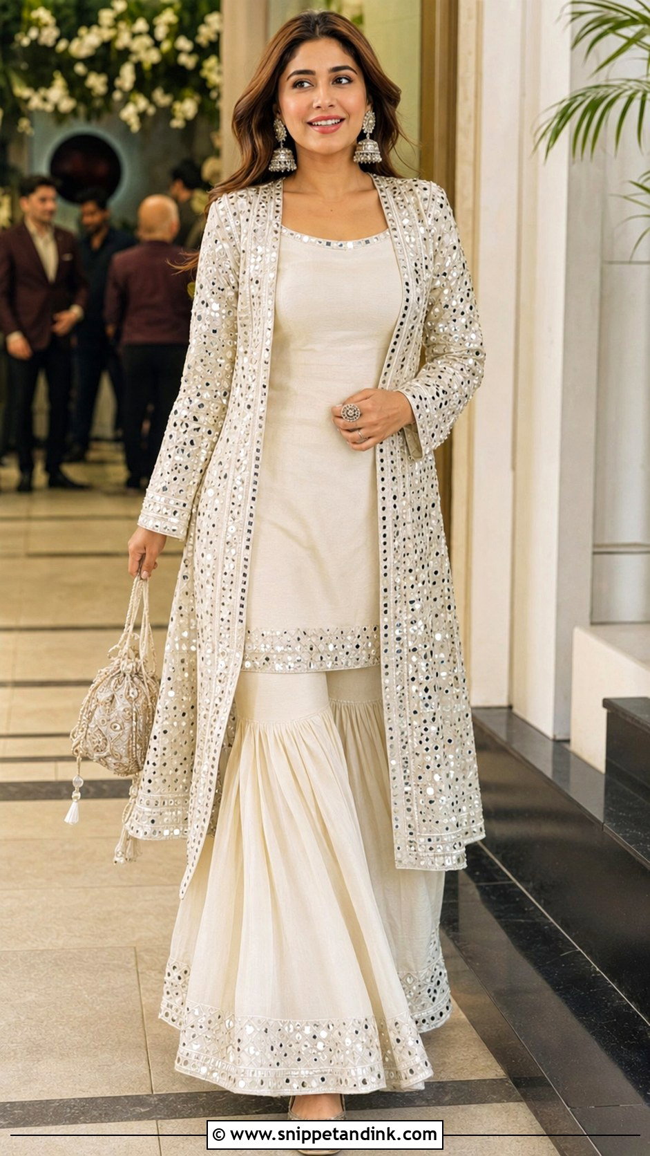 Sharara With Embroidered Jacket Wedding Outfit - Snippet and Ink - 20 Ethnic Wedding Outfits