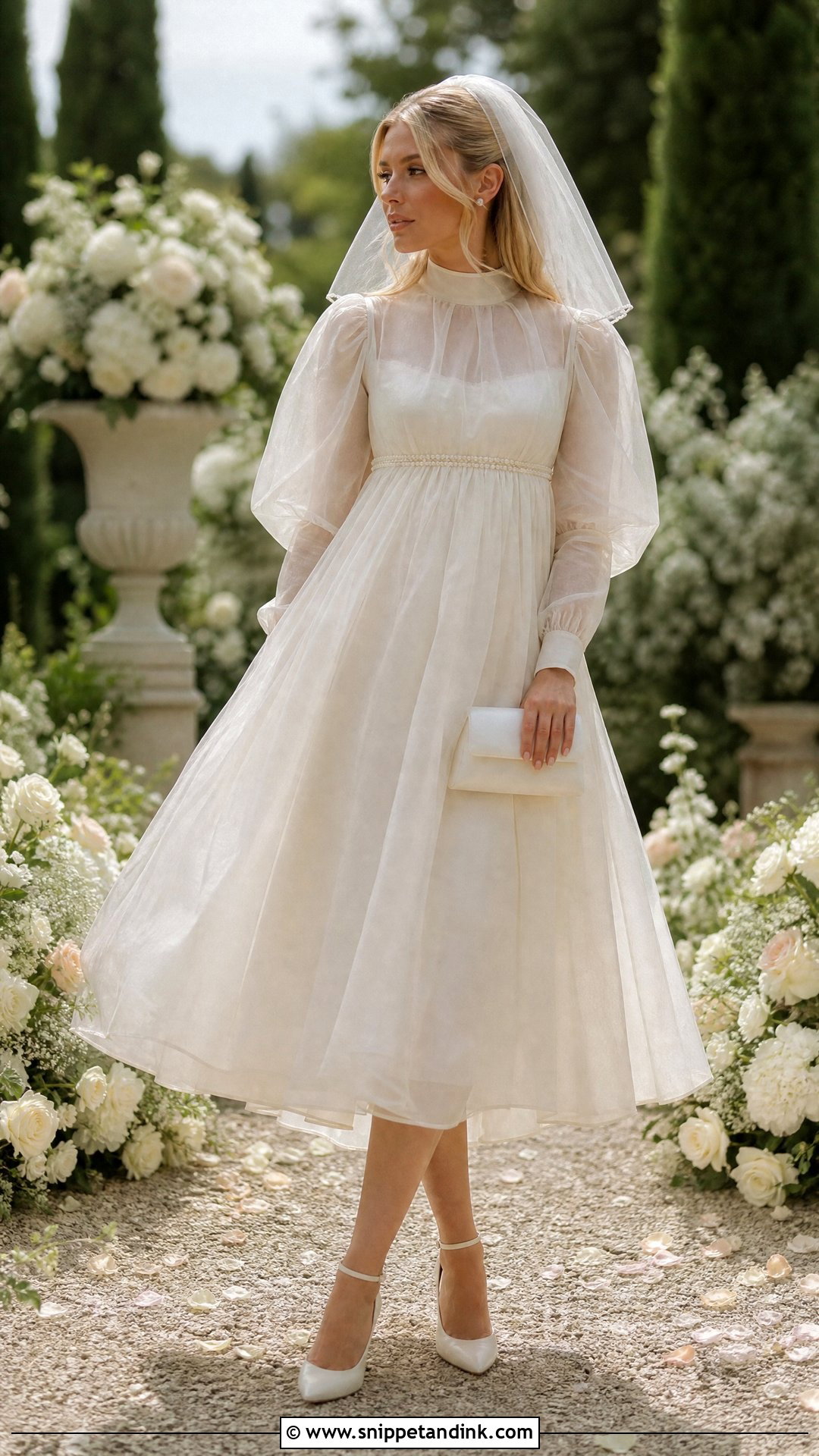 Sharon Tate Tea Length Wedding Dress - Snippet and Ink - 20 Sharon Tate Wedding Dress Ideas
