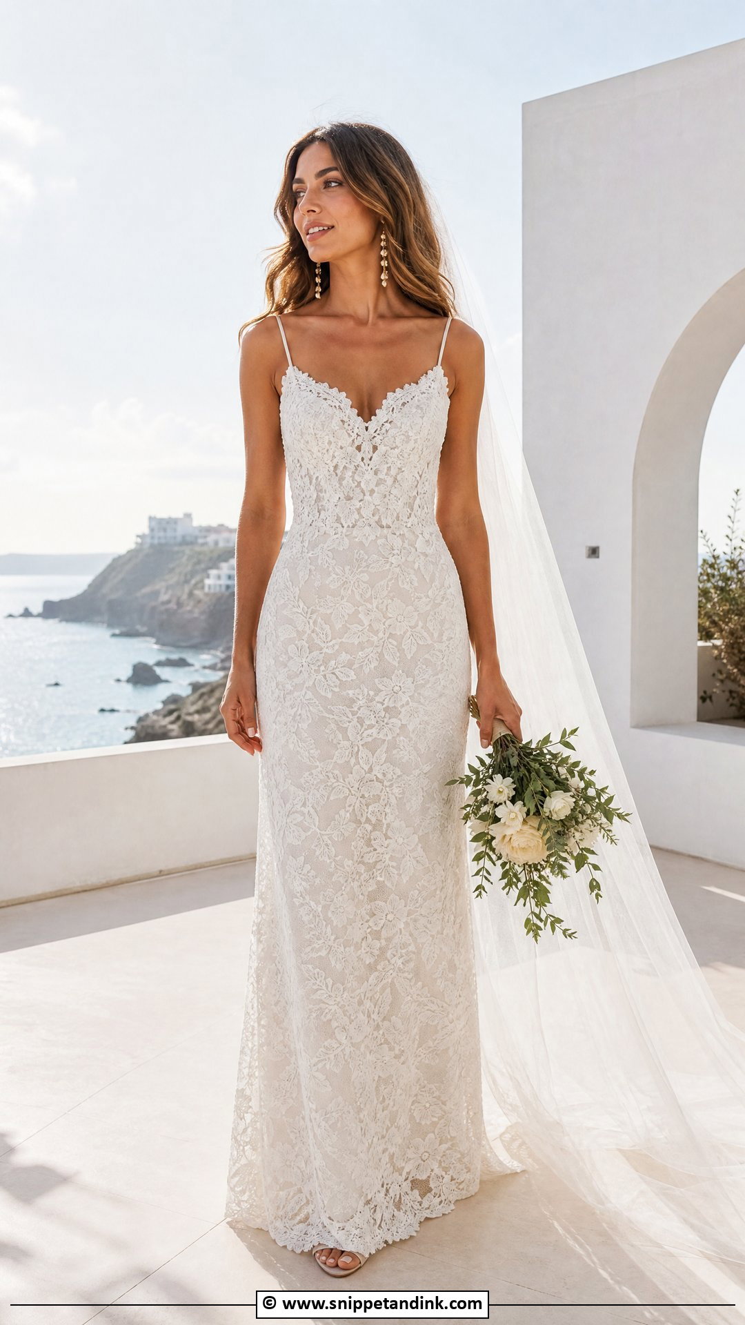 Sheath Lace Wedding Dress - Snippet and Ink - 35 Lace Wedding Dress Ideas