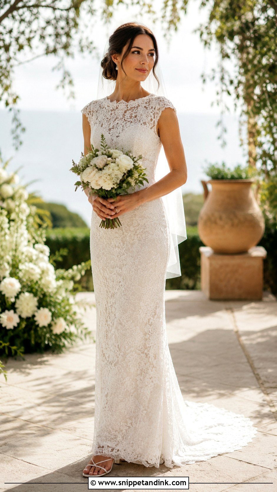 Sheath Lace Wedding Dress - Snippet and Ink - 30 Vintage Lace Wedding Dress Ideas