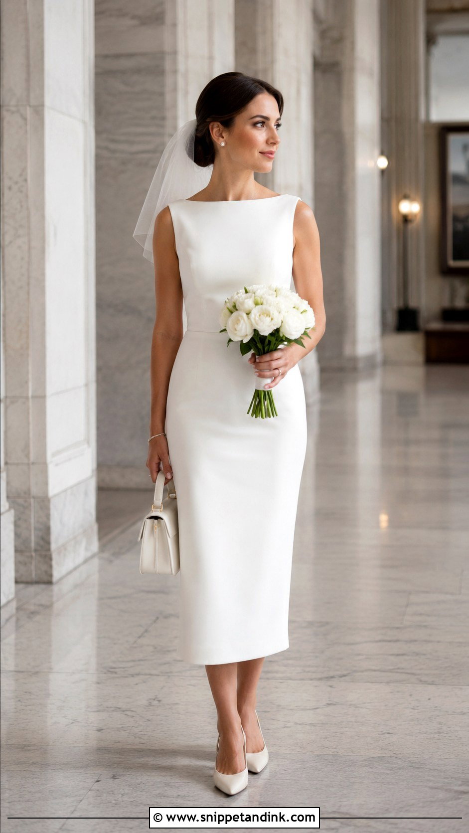 Sheath Midi Court Wedding Dress - Snippet and Ink - 20 Dress for Court Wedding Ideas