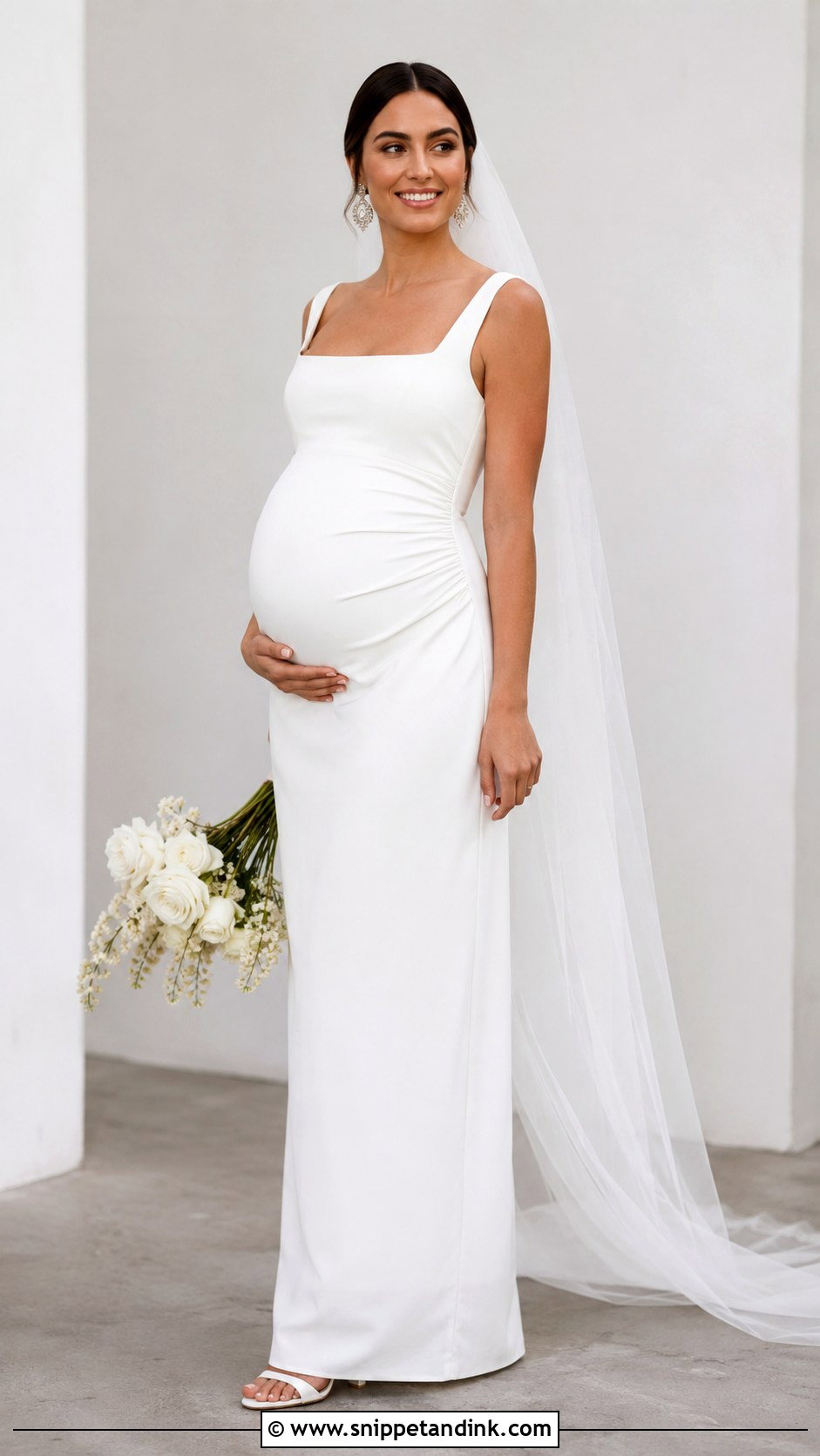 Sheath Pregnancy Wedding Dress - Snippet and Ink - 30 Pregnancy Wedding Dress Ideas