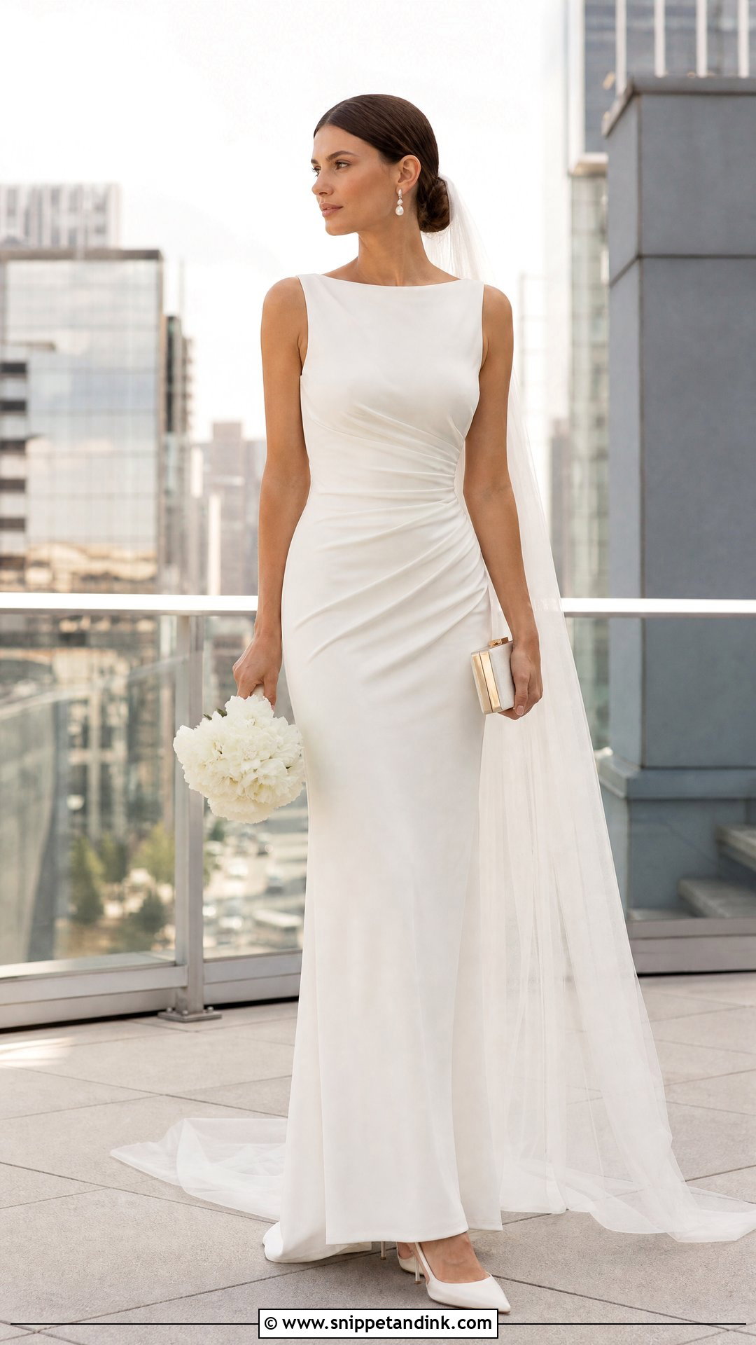 Sheath Ruched Wedding Dress - Snippet and Ink - 25 Ruched Wedding Dress Ideas
