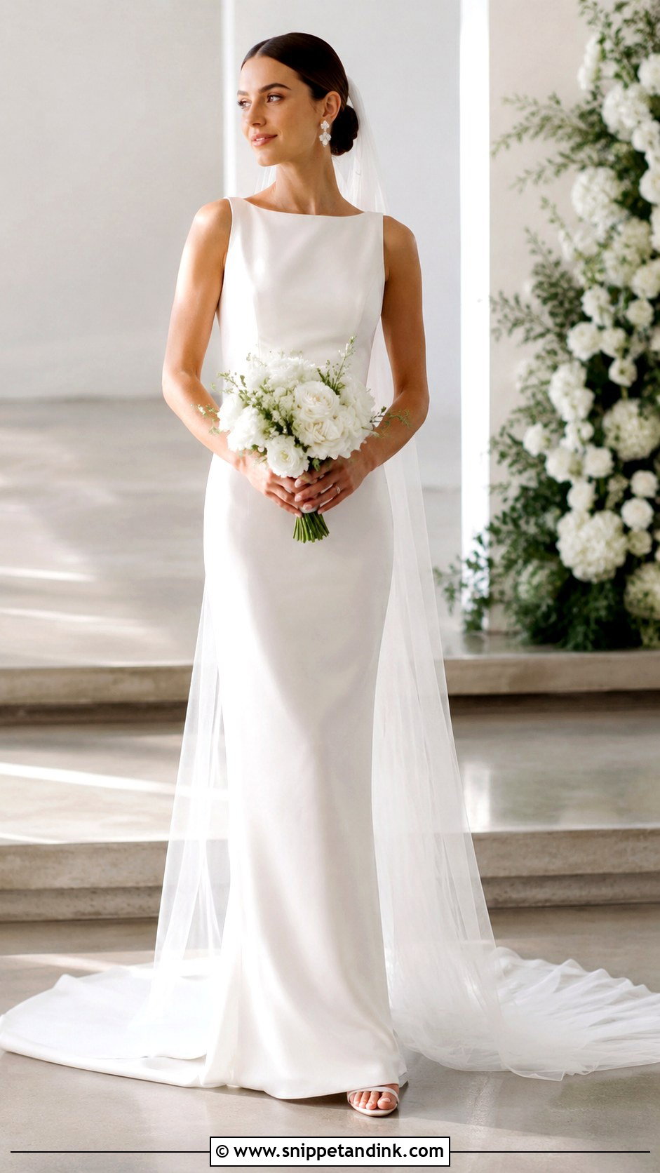 Sheath Train Wedding Dress - Snippet and Ink - 25 Wedding Dress Train Ideas