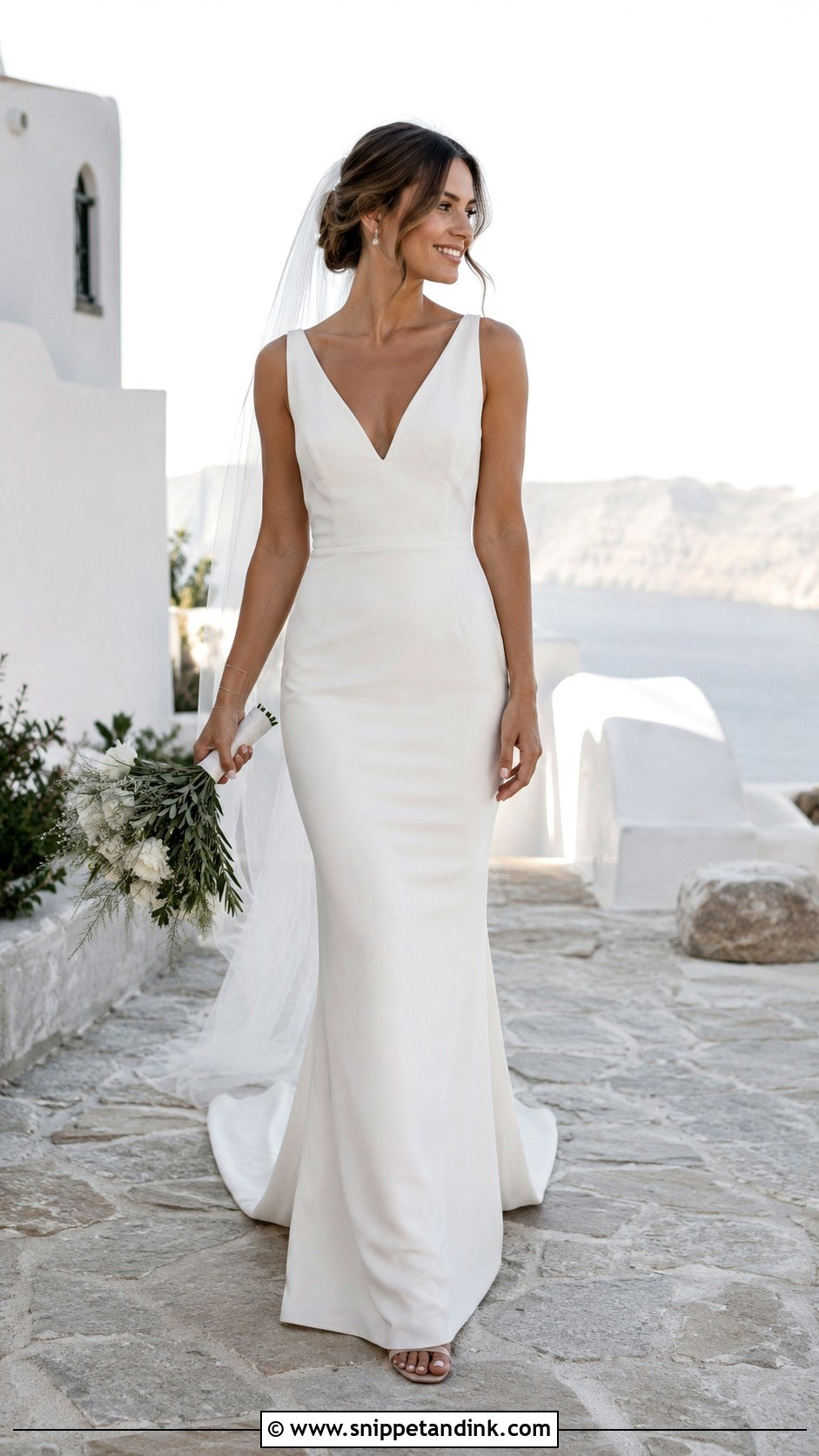 Sheath Wedding Dress - Snippet and Ink - 30 Sleek Wedding Dress Ideas