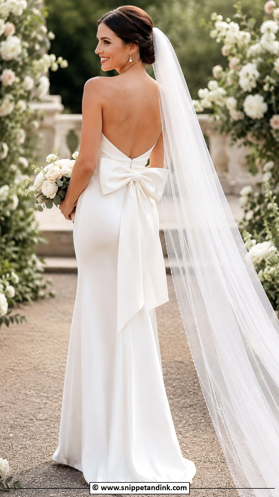 Sheath Wedding Dress With Bow - Snippet and Ink - 30 Sheath Wedding Dress Ideas