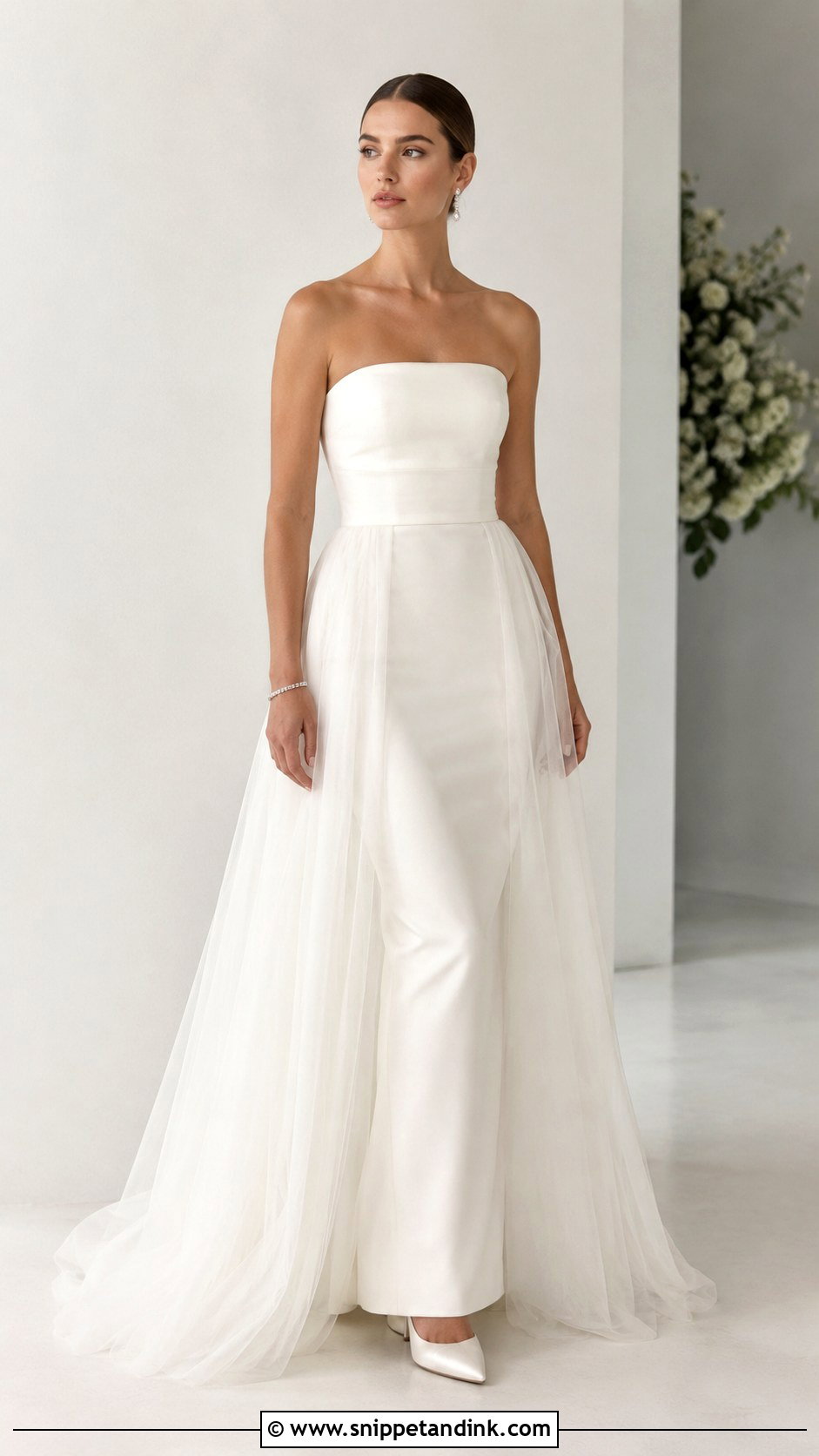 Sheath Wedding Dress With Overskirt - Snippet and Ink - 25 Overskirt Wedding Dress Ideas