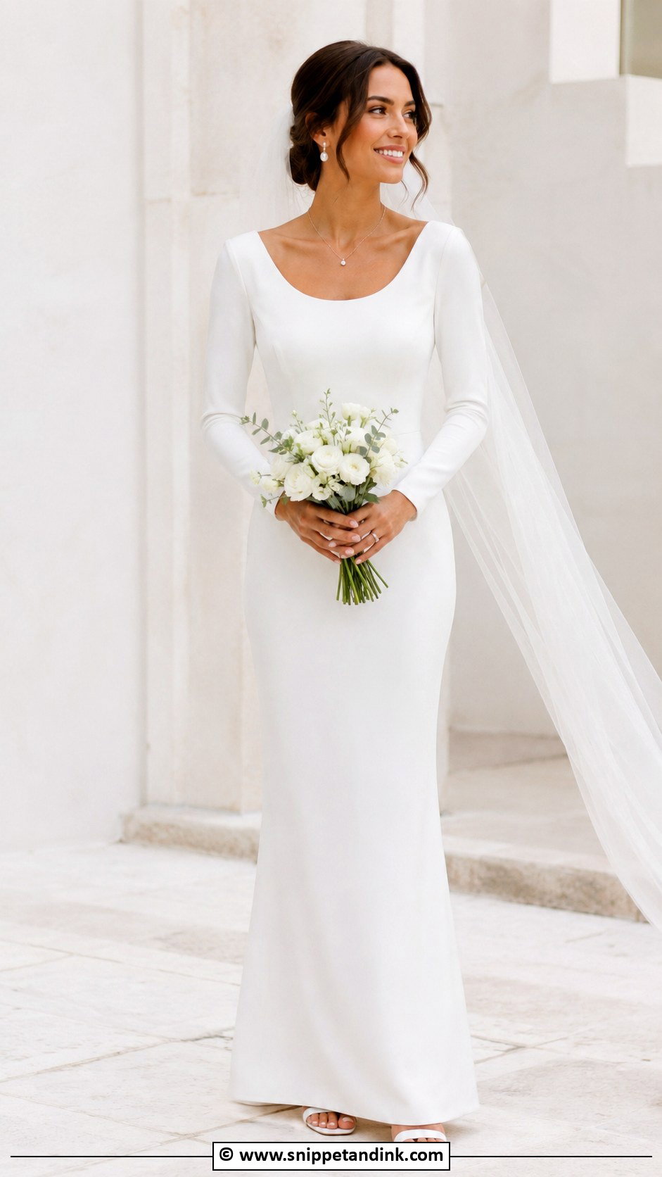 Sheath Wedding Dress With Sleeves - Snippet and Ink - 35 Wedding Dress with Sleeves