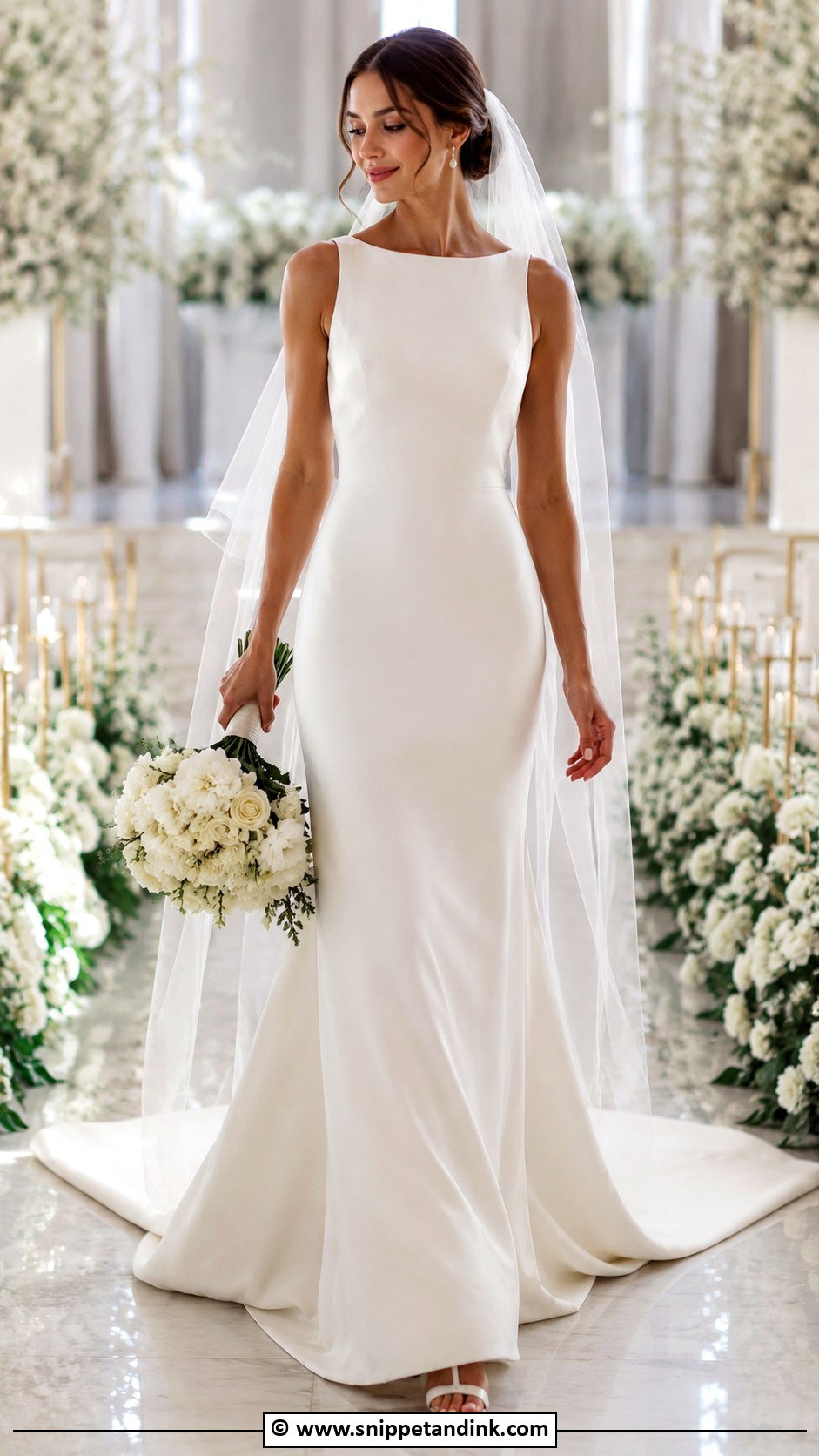 Sheath Wedding Dress With Train - Snippet and Ink - 30 Sheath Wedding Dress Ideas