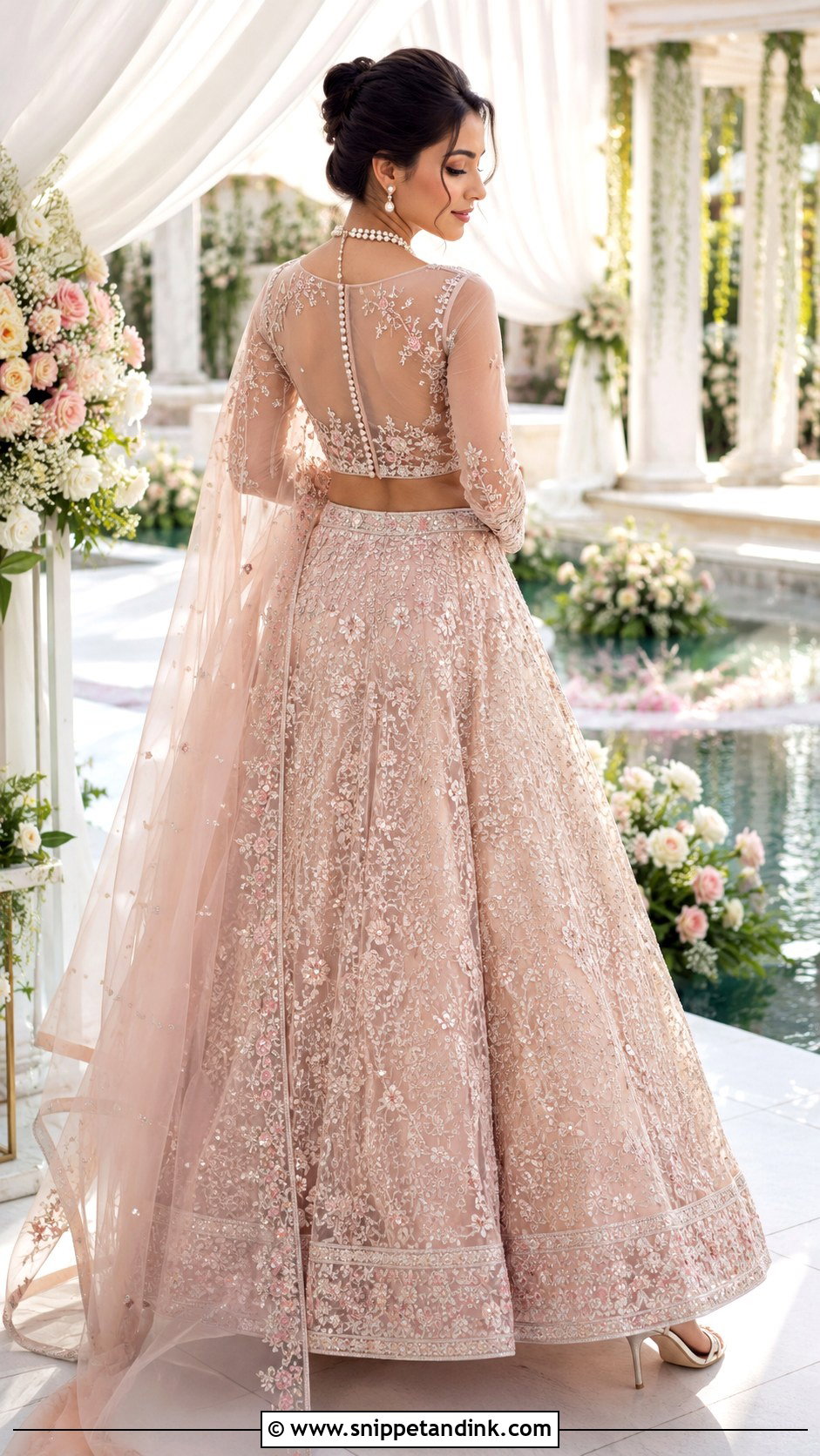 Sheer Back Bridal Blouse - Snippet and Ink - 20 Bridal Wedding Blouse Design Ideas