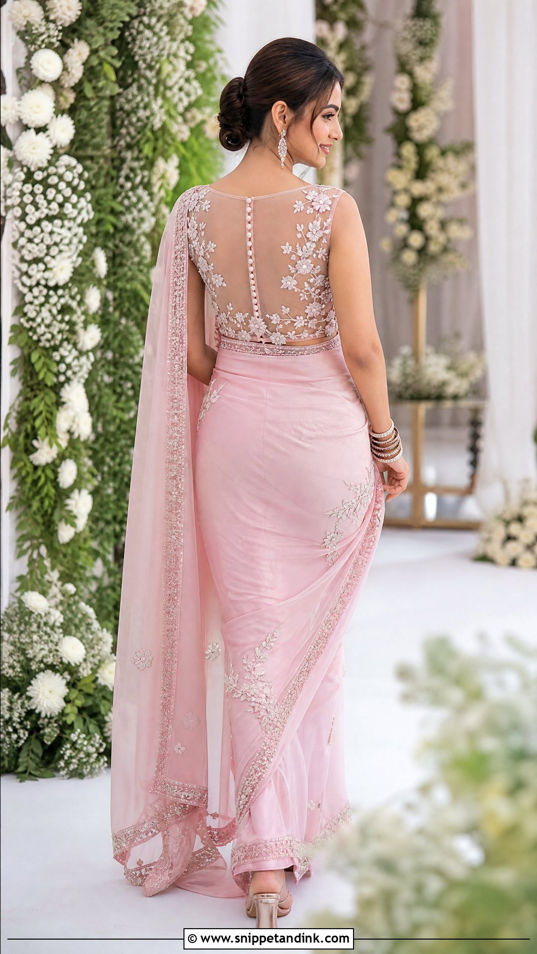 Sheer Back Wedding Blouse Design - Snippet and Ink - 20 Wedding Blouse Design Ideas