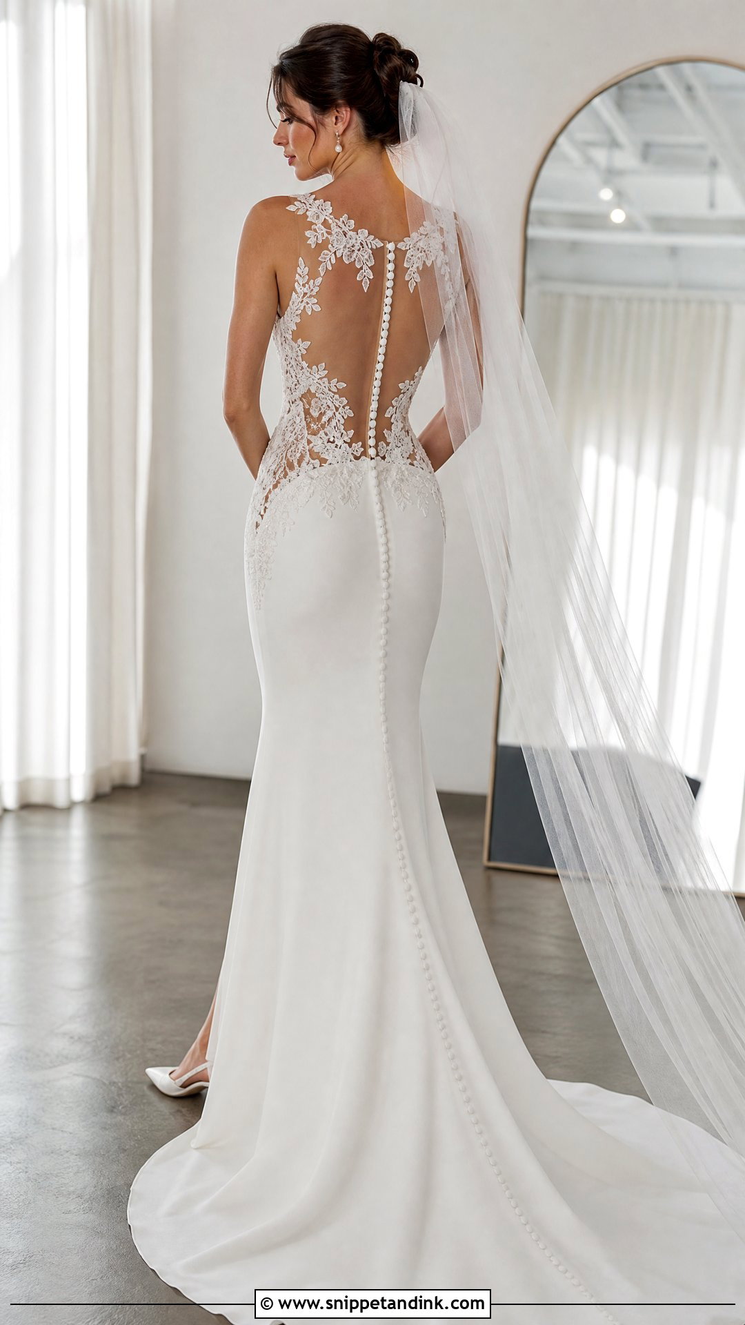 Sheer Back Wedding Dress - Snippet and Ink - 25 Revealing Wedding Dress Ideas