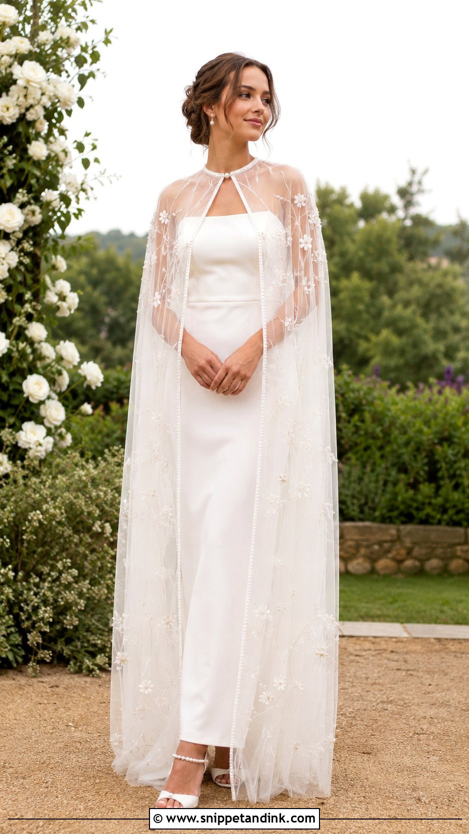 Sheer Cape Wedding Dress - Snippet and Ink - 25 Fairycore Wedding Dress Ideas