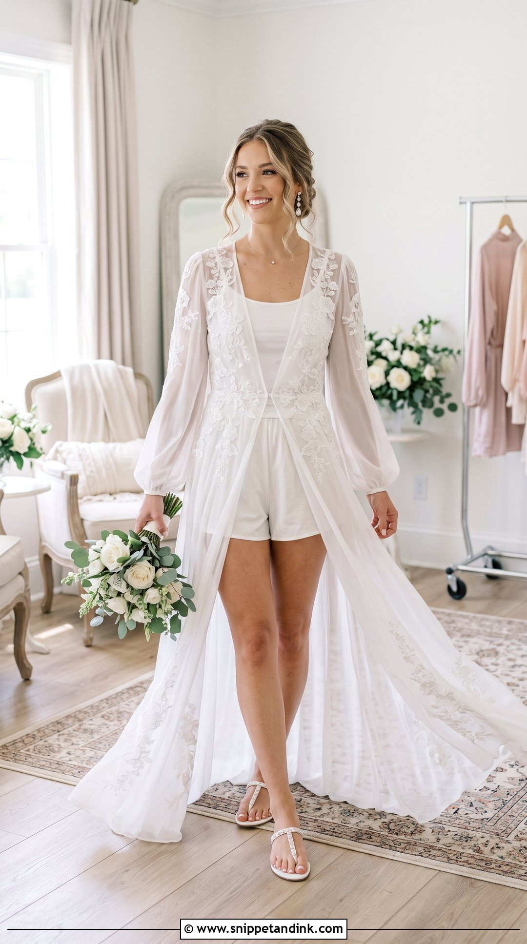 Sheer Chiffon Bride to Be Robe - Snippet and Ink - 20 Bride to Be Robe Ideas
