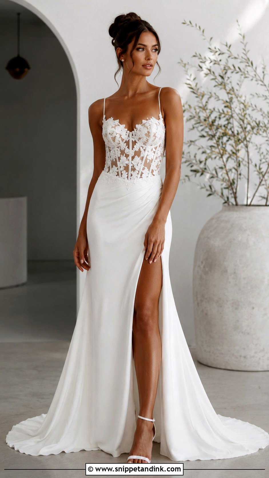 Sheer Corset Bodice Wedding Dress - Snippet and Ink - 25 Wedding Dress Corset Bodice Ideas