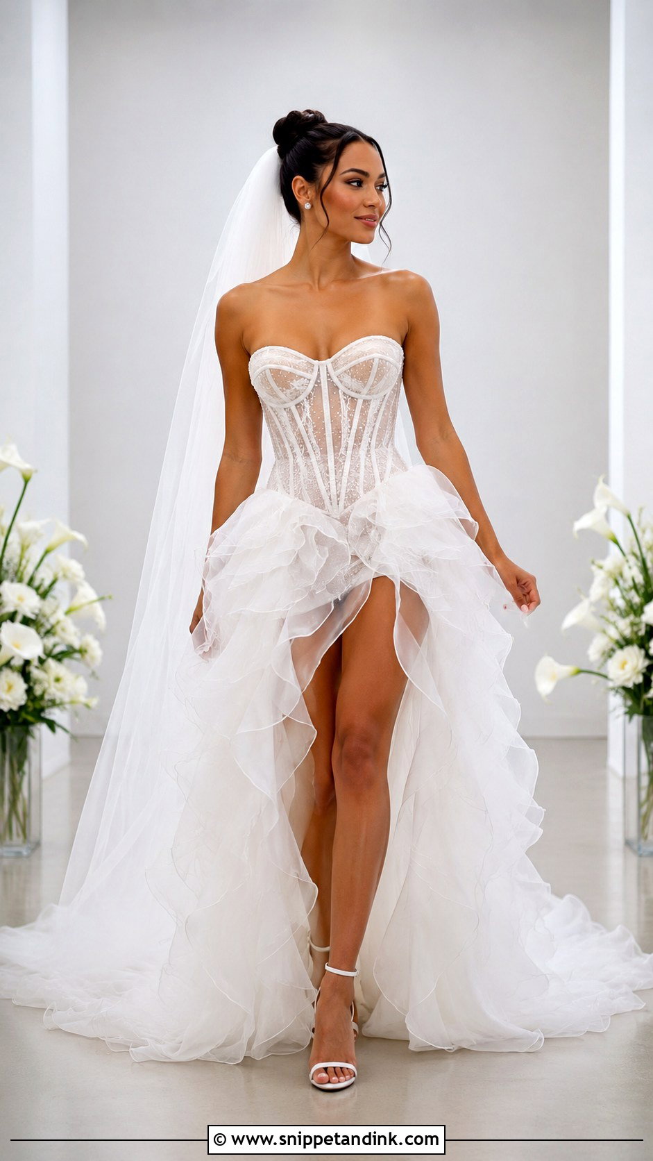 Sheer Corset Jellyfish Wedding Dress - Snippet and Ink - 20 Jellyfish Wedding Dress Ideas