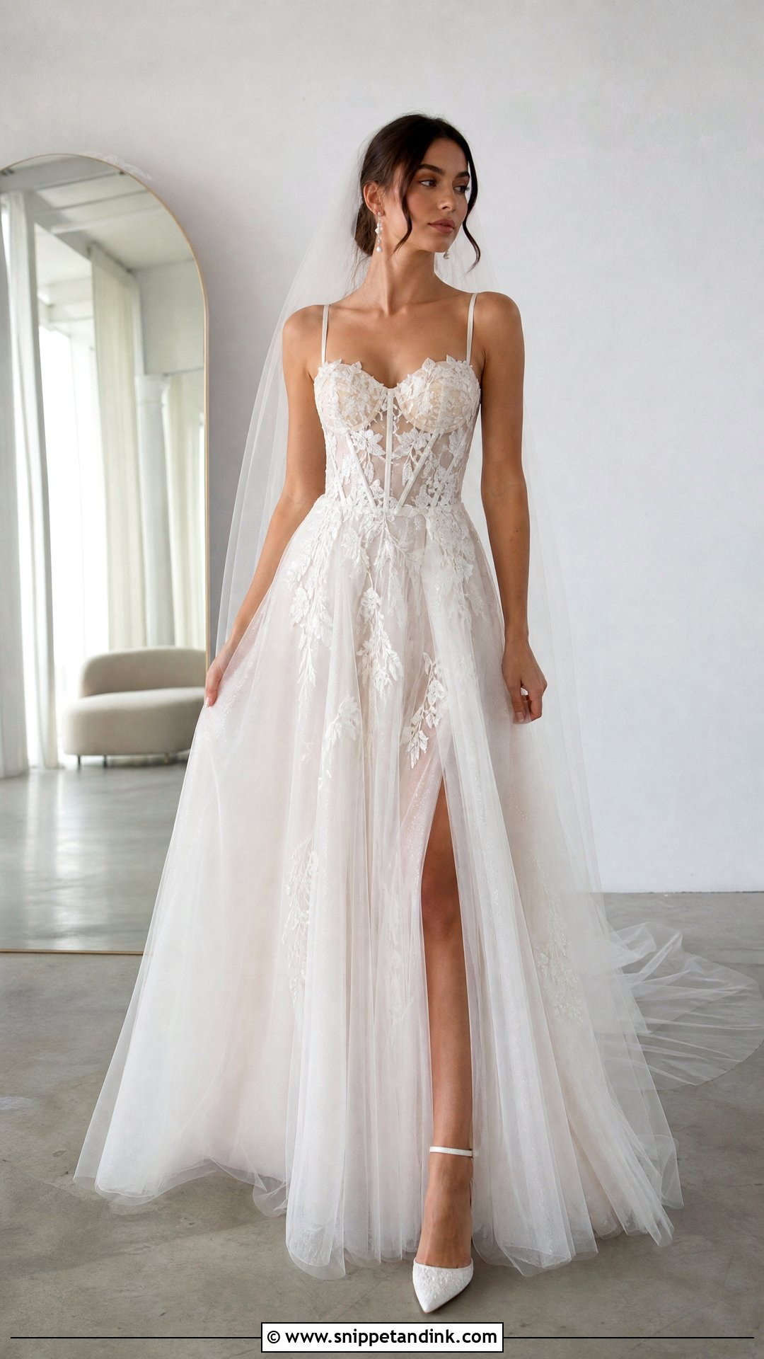 Sheer Corset Wedding Dress - Snippet and Ink - 25 Sheer Wedding Dress Ideas